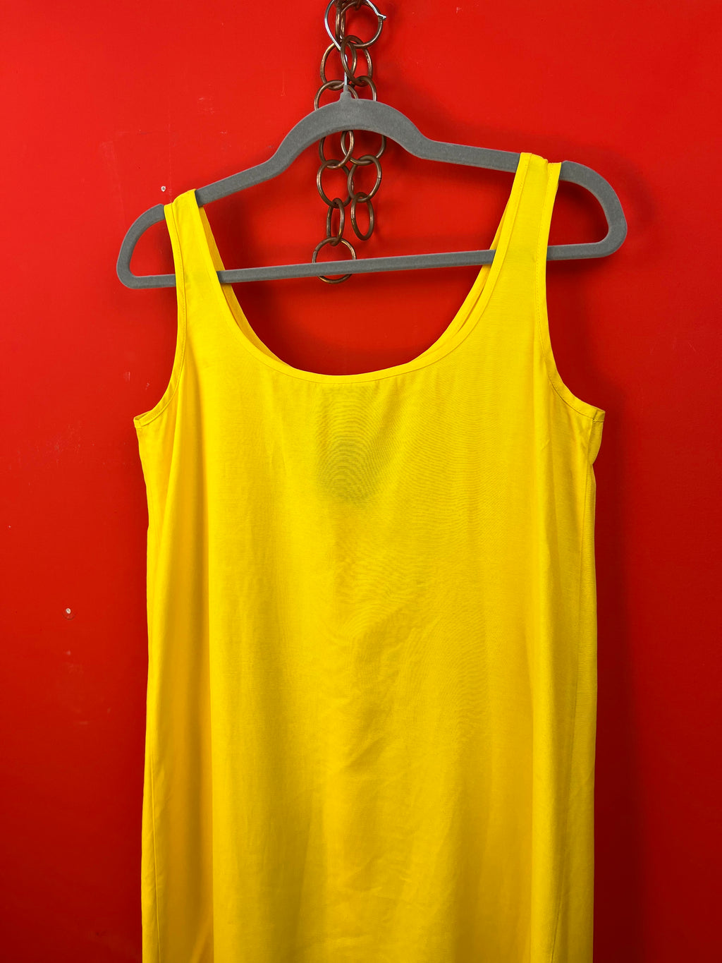 Vintage Yellow Button Dress