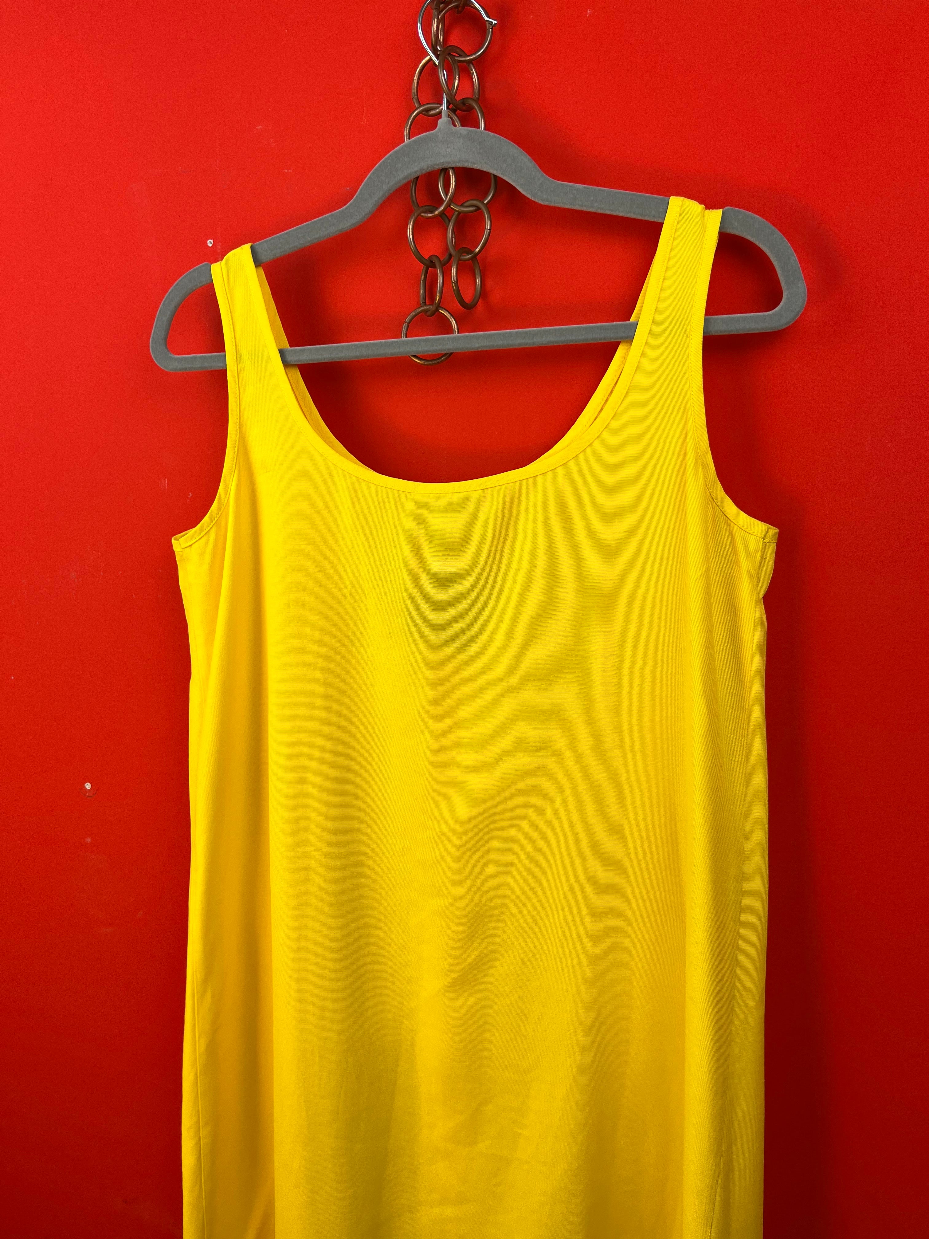Vintage Yellow Button Dress