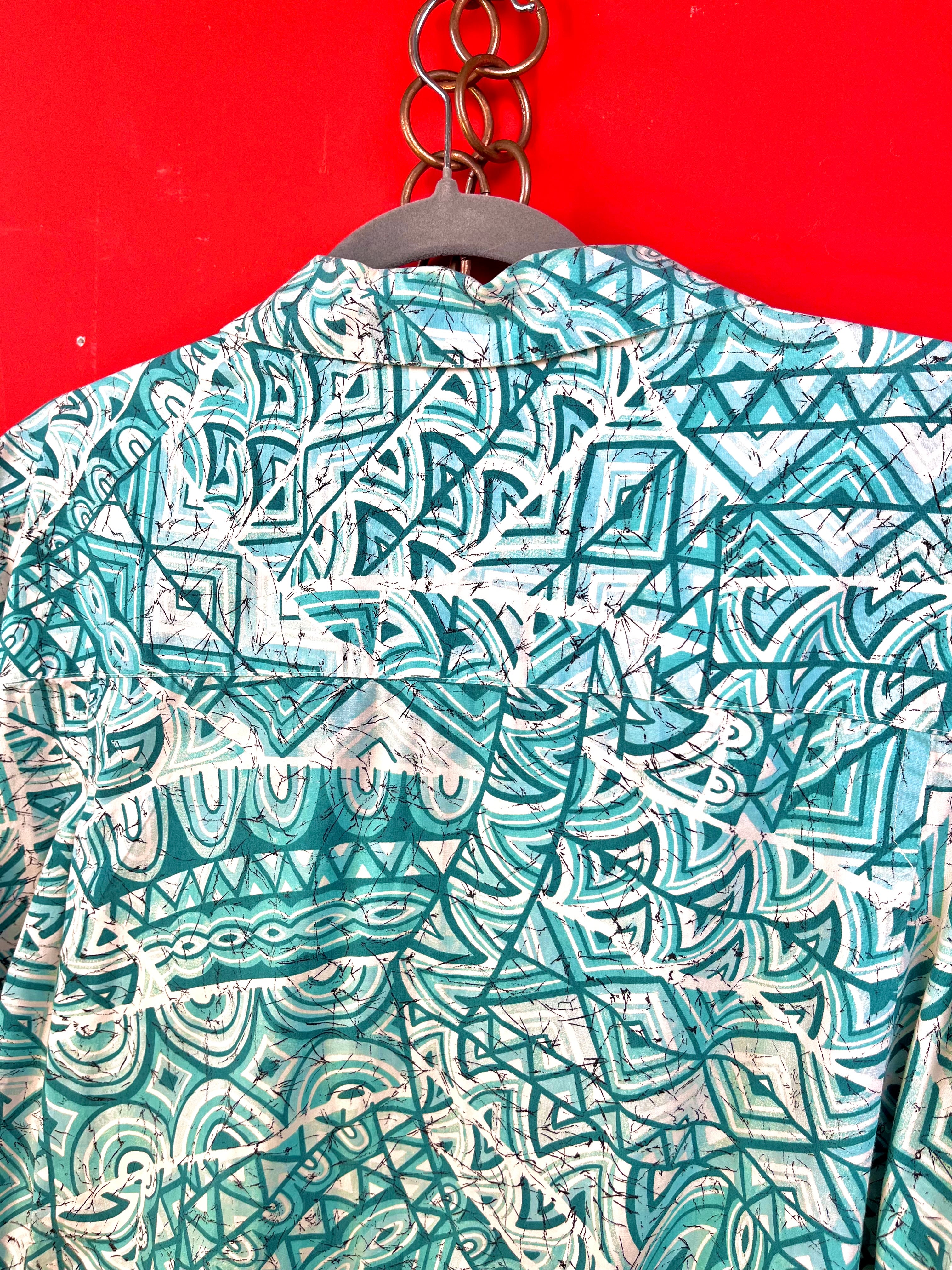 Vintage 90s Italian Cotton Pattern Shirt – Vagabond XL