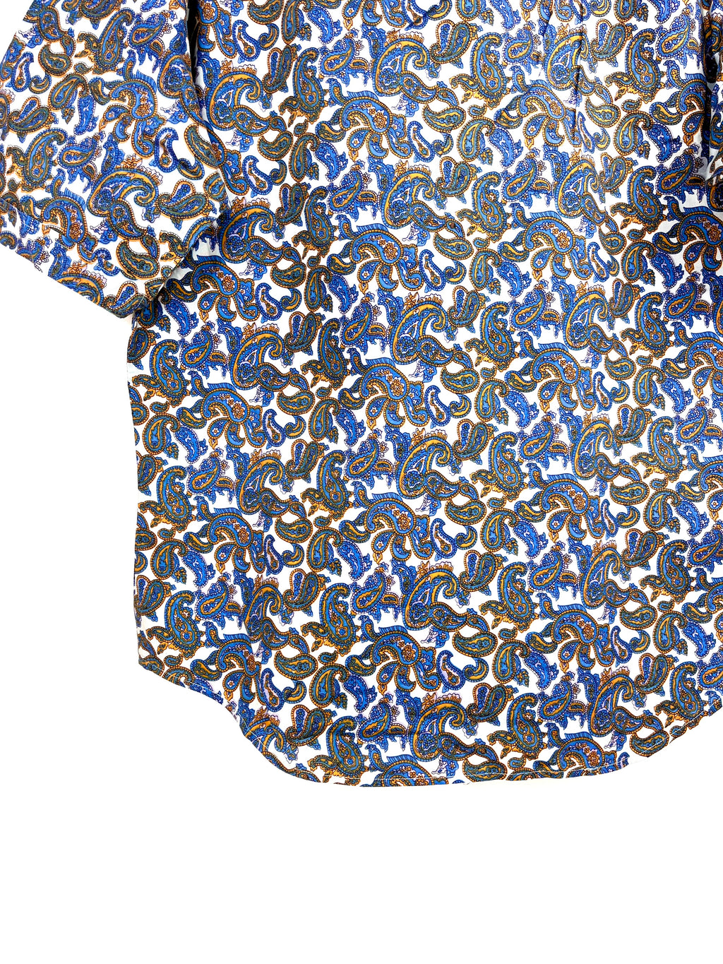Fabio Onesti Vintage Paisley Shirt – Blue & Gold Pattern – Size M