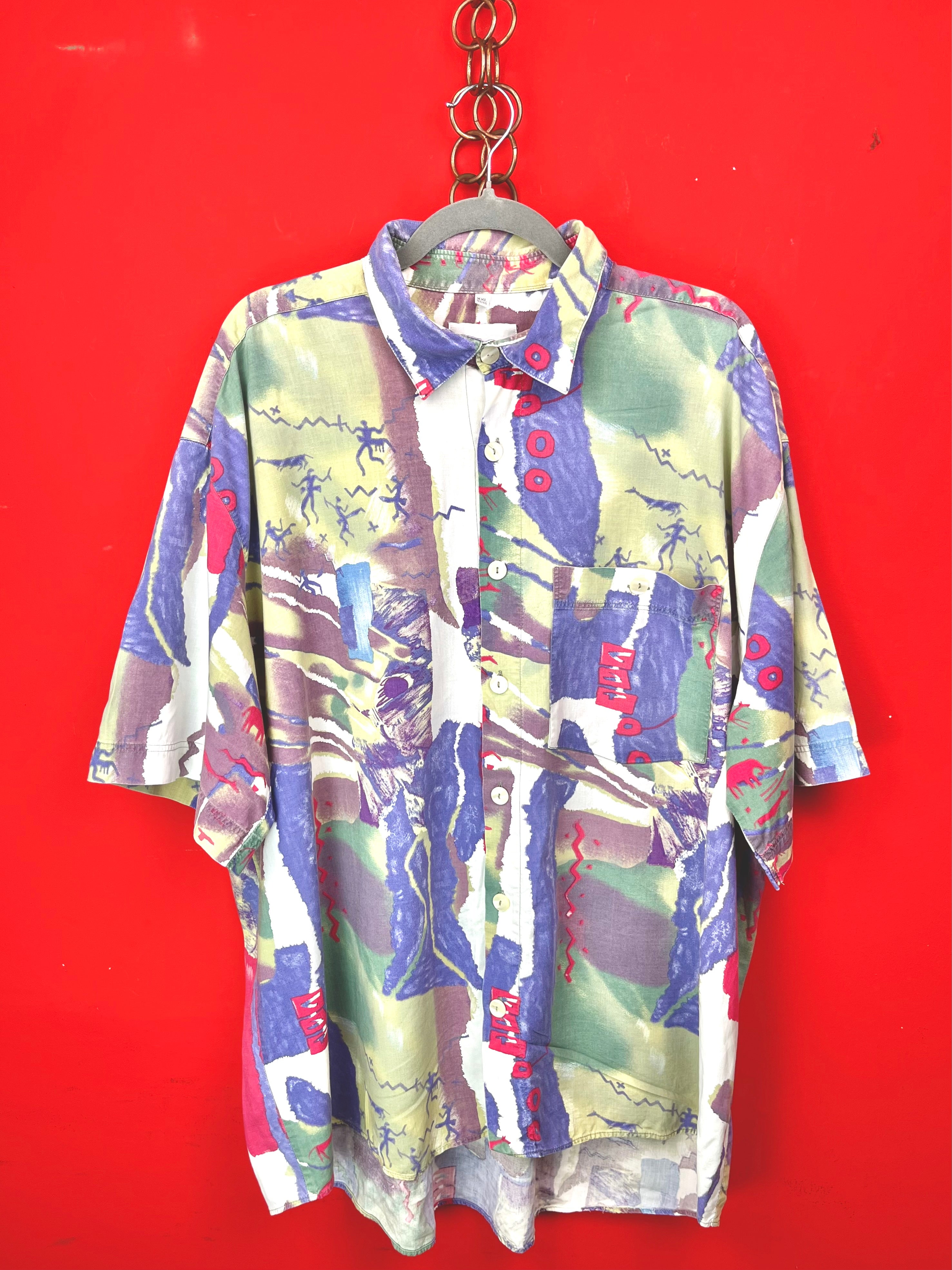Camicia Vintage Astratta Oversize 90s