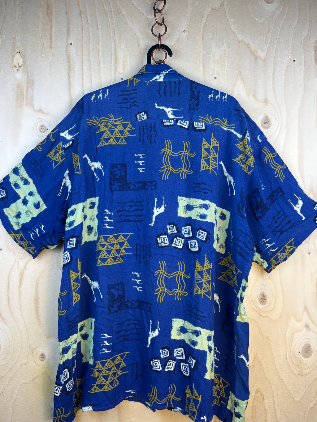 Camicia Vintage Astratta Blu 90s The Flagship