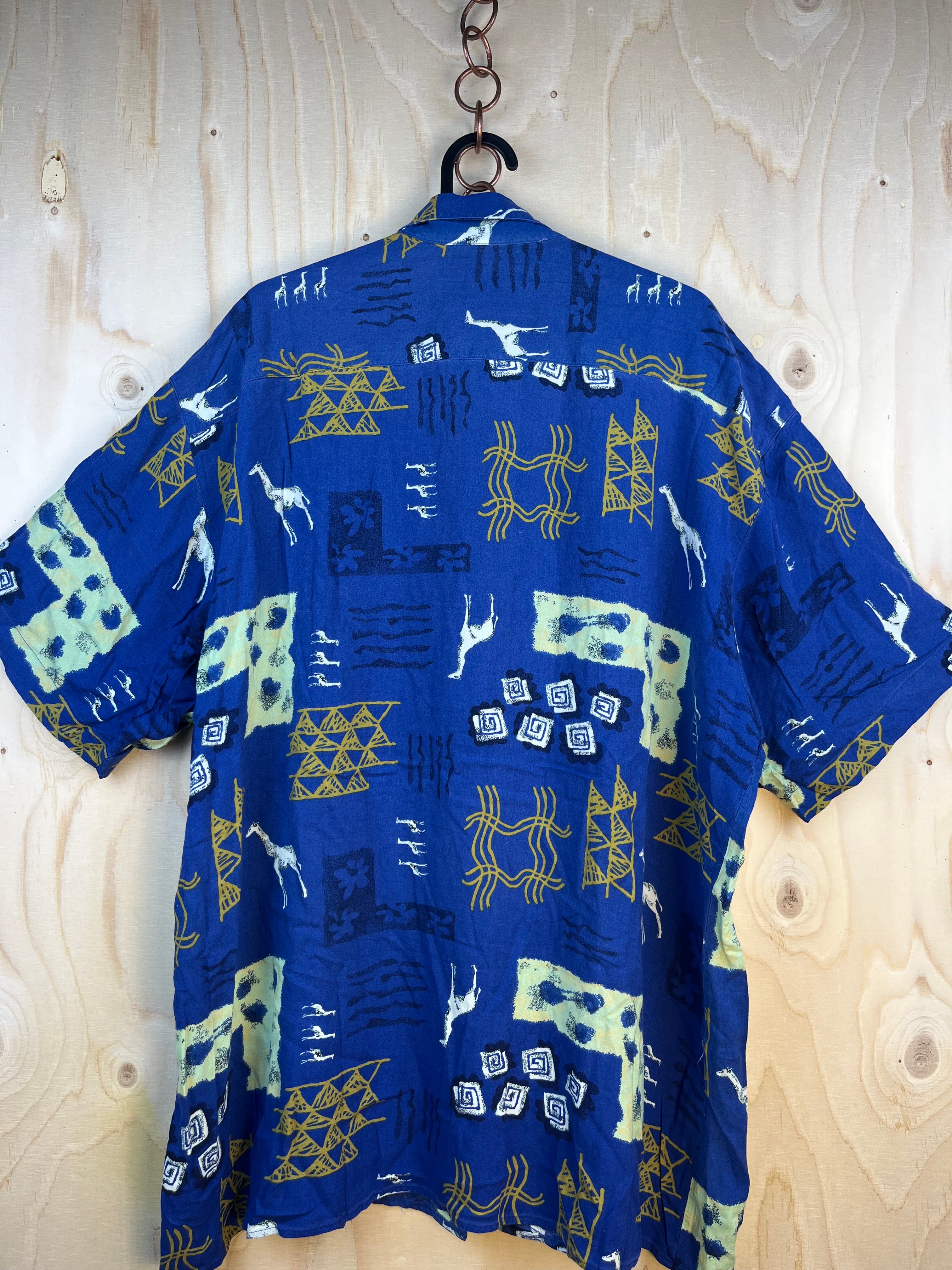 Camicia Vintage Astratta Blu 90s The Flagship