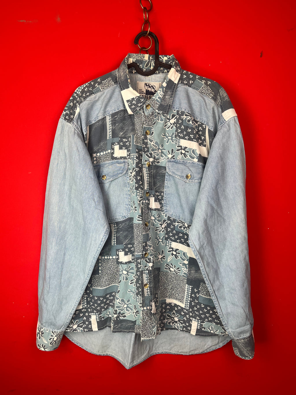 Camicia Vintage Patchwork Skipper 100% Cotone XL