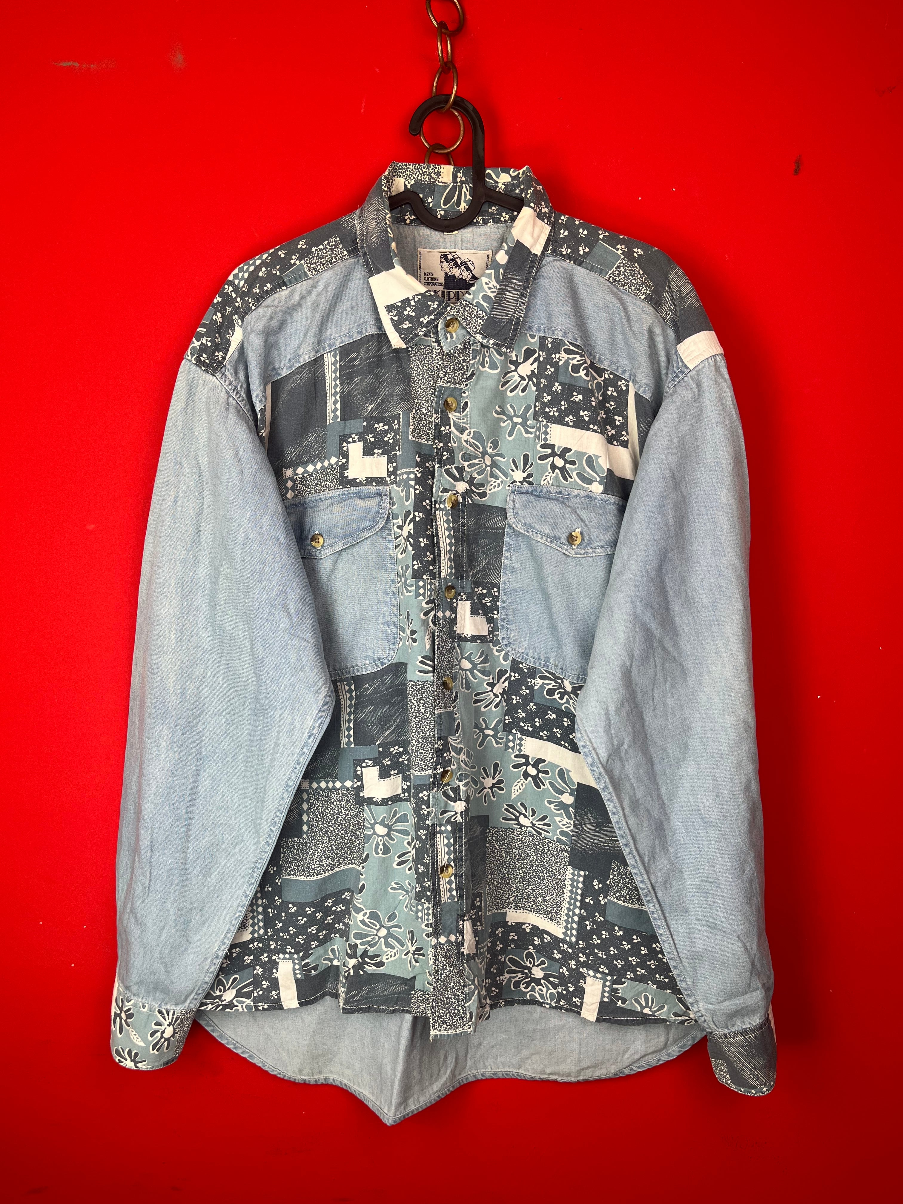 Camicia Vintage Patchwork Skipper 100% Cotone XL