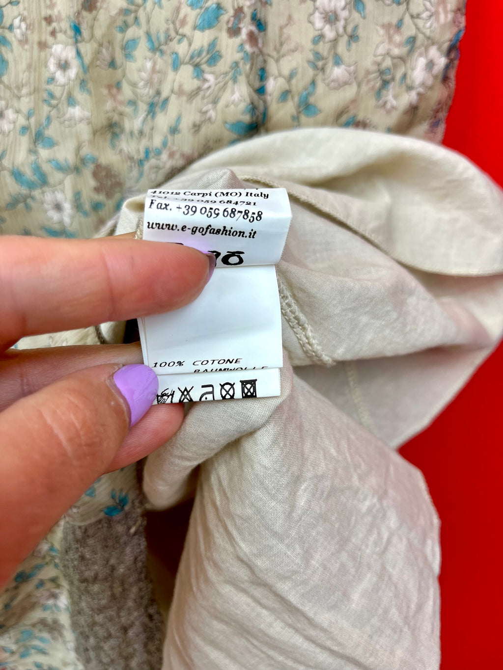 Vestito Vintage Floreale in Seta Made in Italy