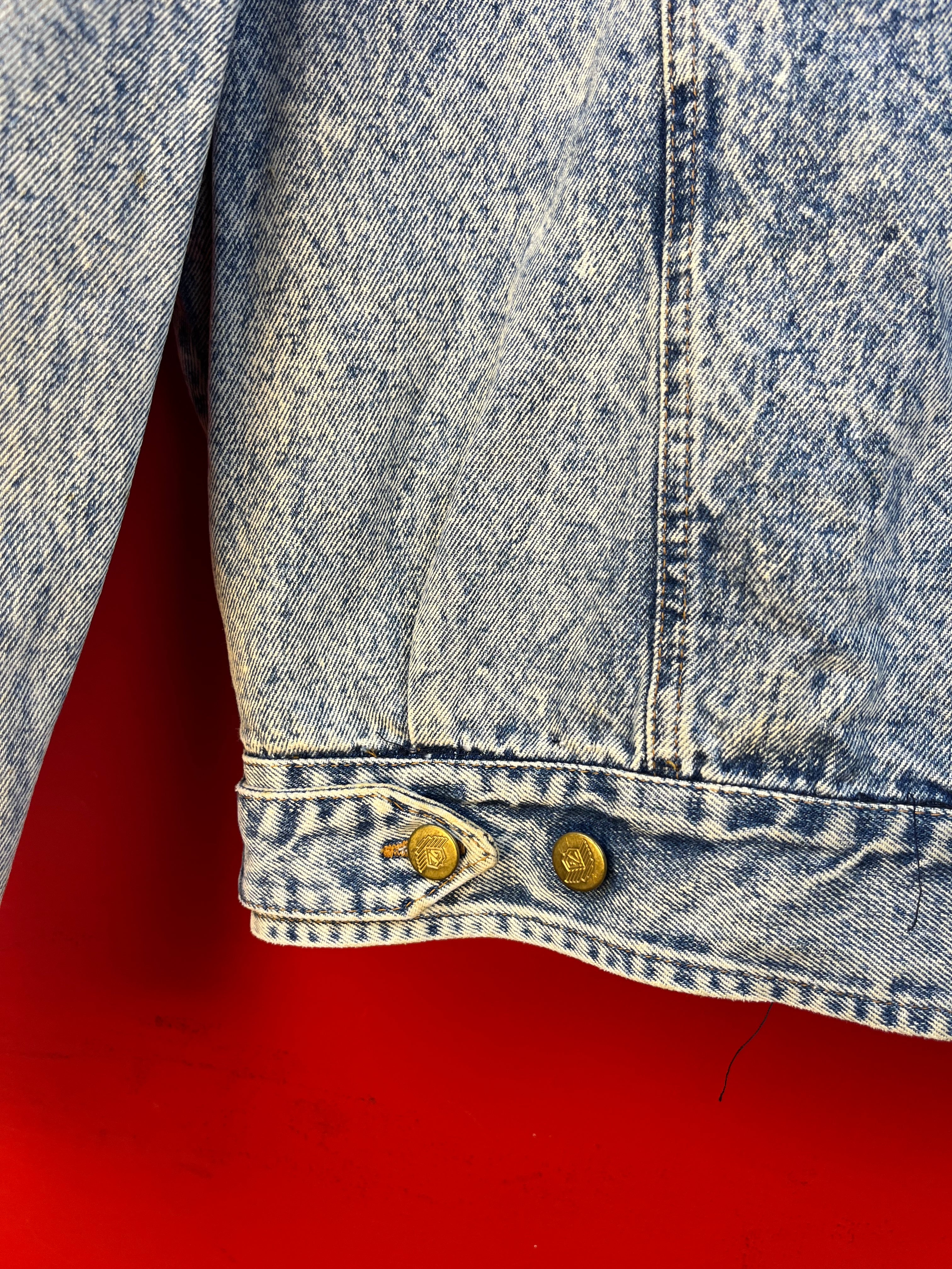 Vintage Acid Wash Denim Jacket Made in Italy