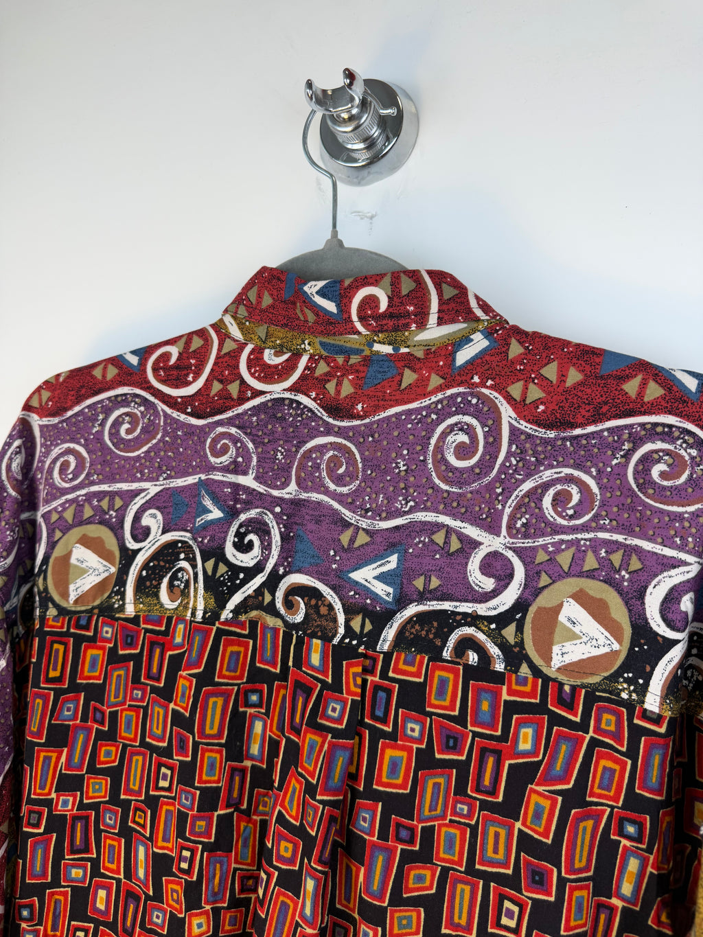 vintage getaway crazy pattern shirt – 90s oversized