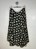 Gonna Vintage Made in Italy Misto Seta Fantasia Floreale