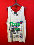 Vintage 90s Basketball Graphic Tank Top Made in Italy