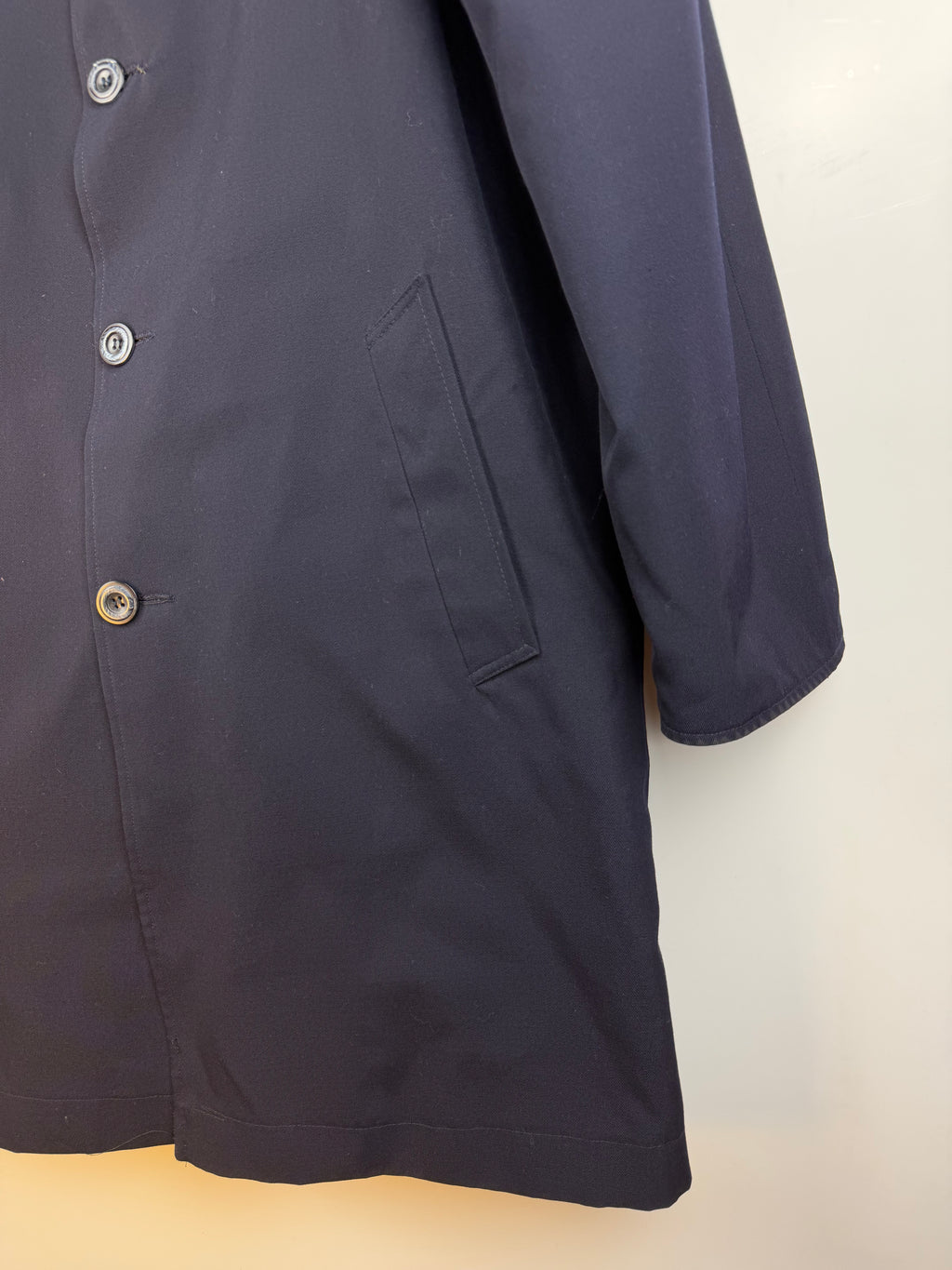 Cappotto vintage double face pied-de-poule e blu navy