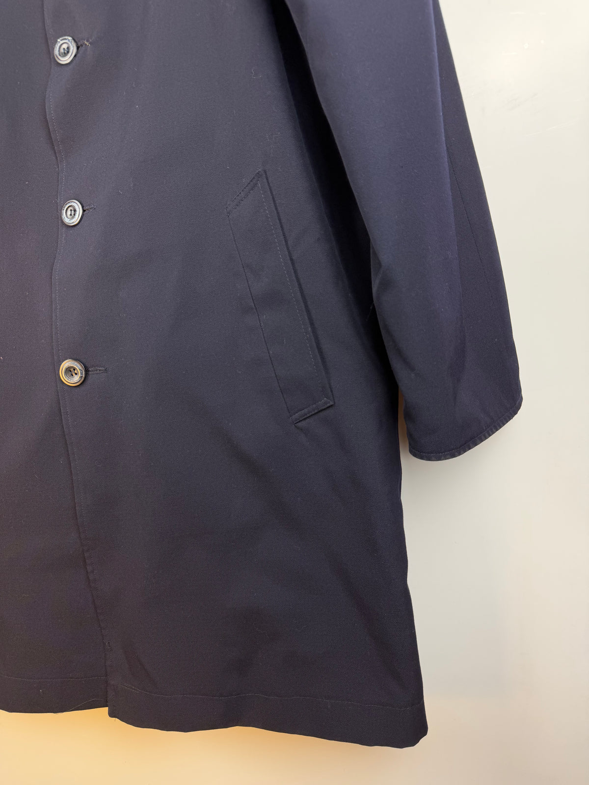 Cappotto vintage double face pied-de-poule e blu navy