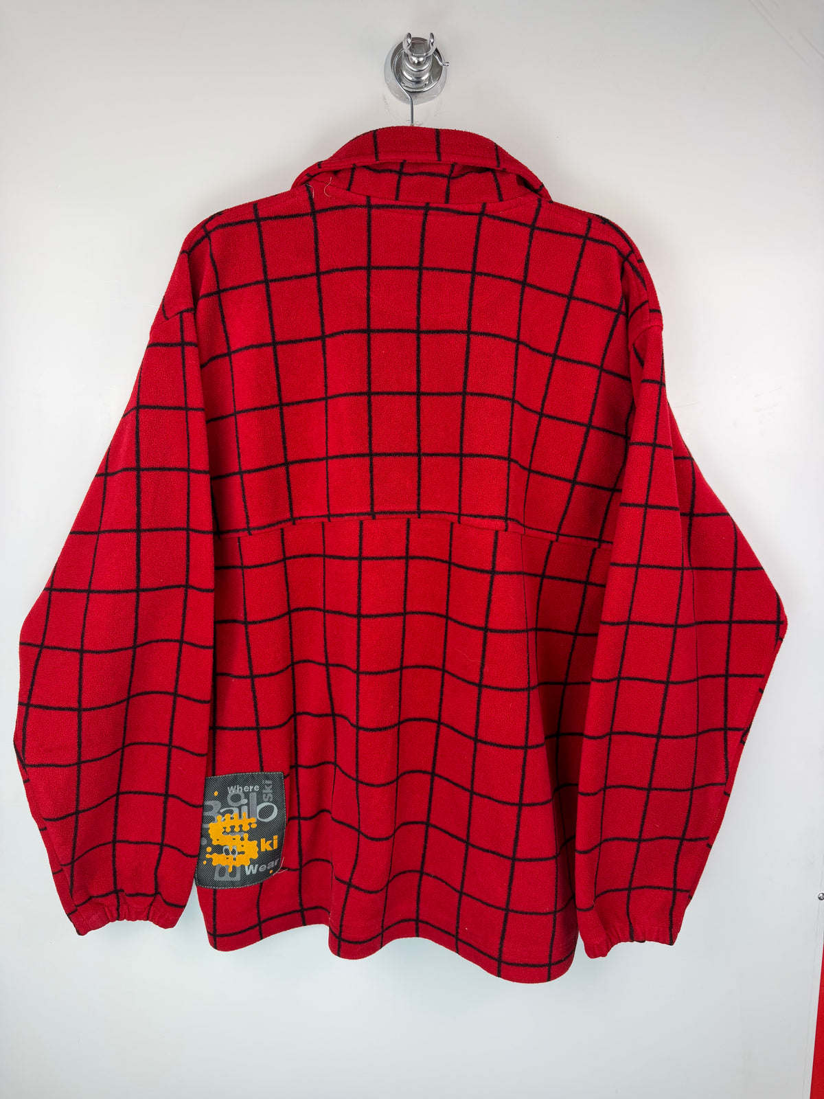 Pile vintage Bailo rosso a griglia