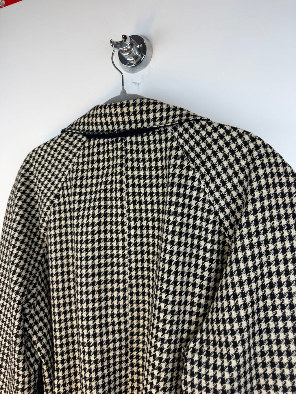 Cappotto vintage double face pied-de-poule e blu navy