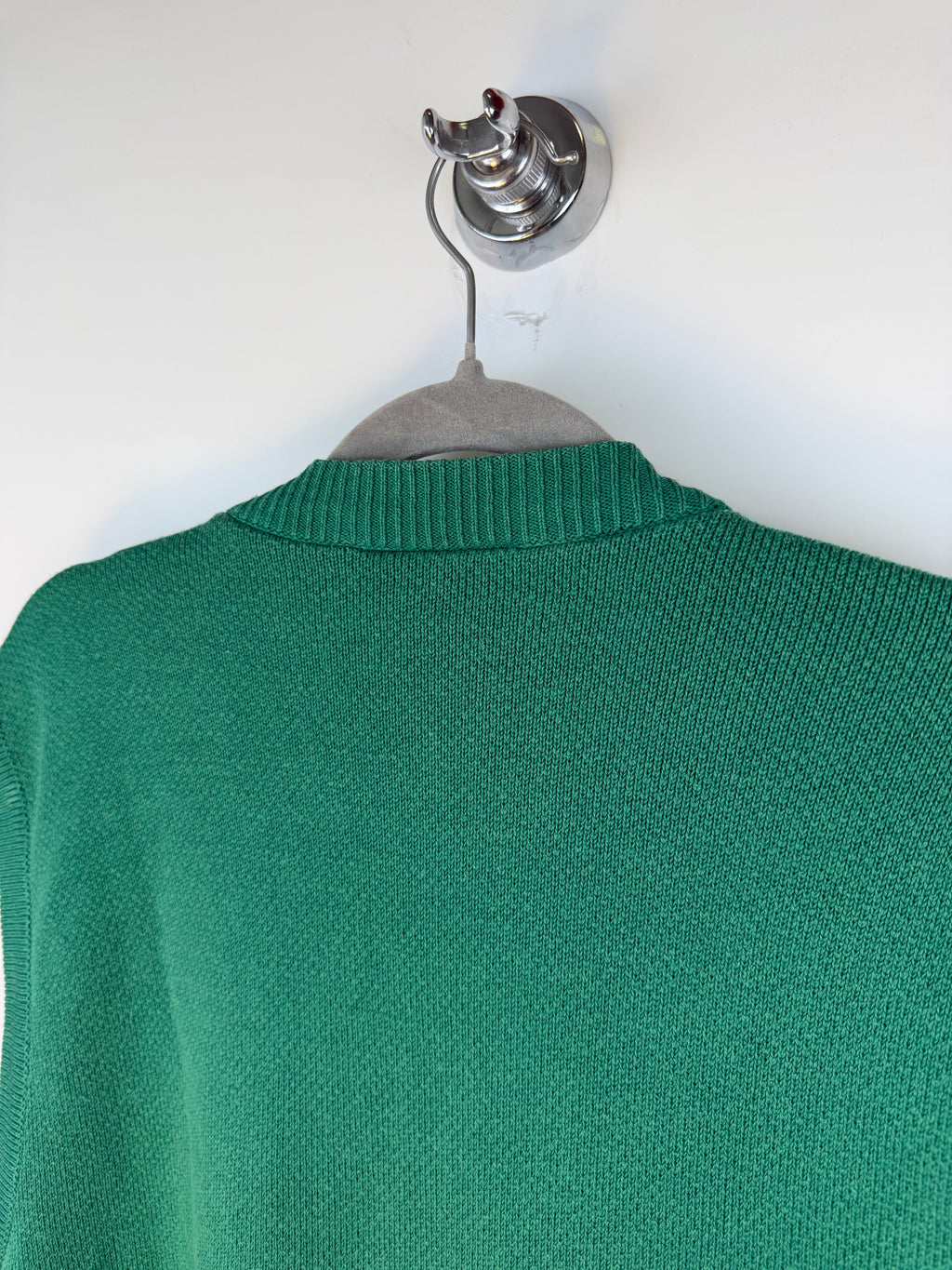 Gilet vintage Les Copains verde a fantasia geometrica