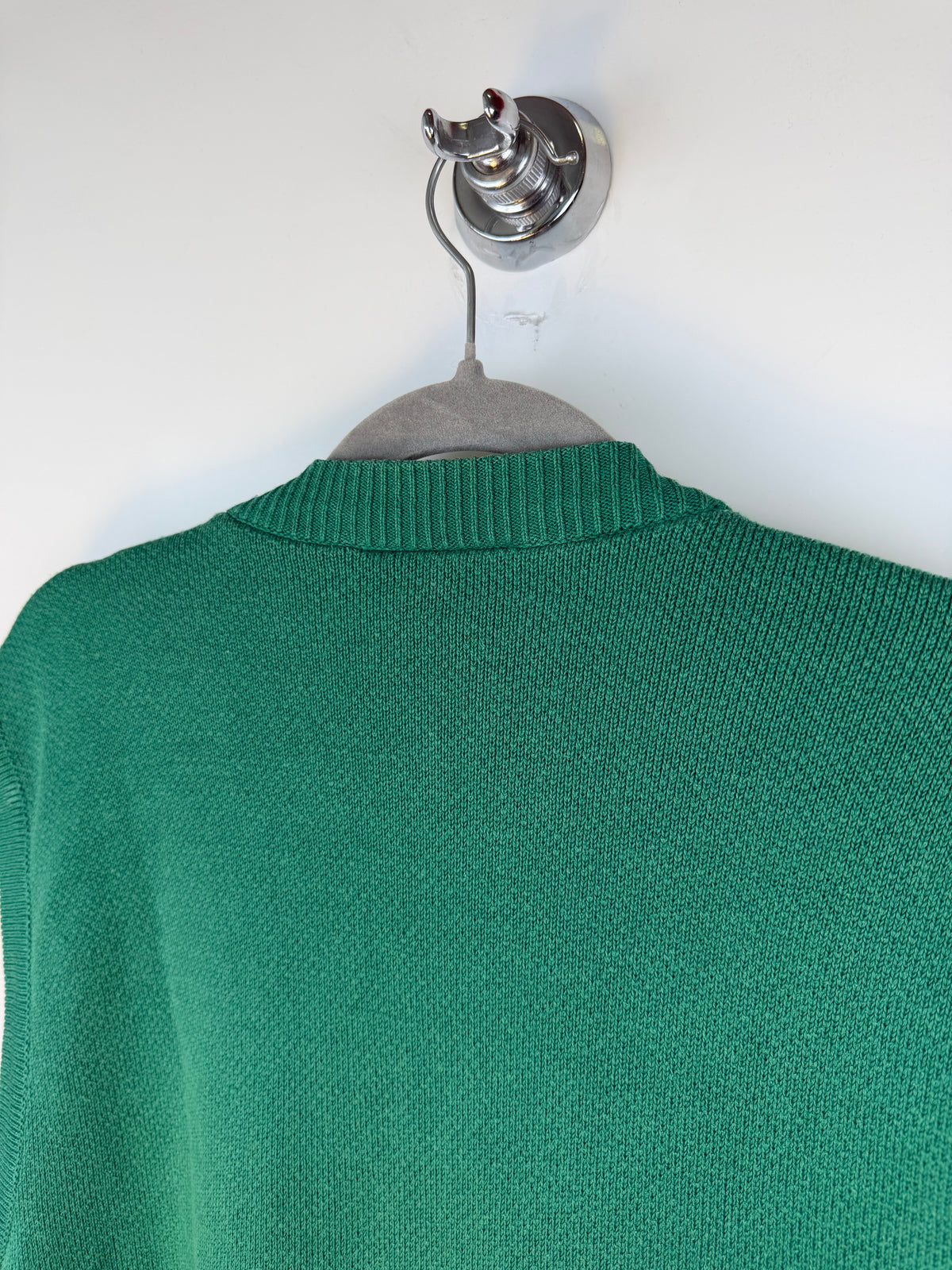 Gilet vintage Les Copains verde a fantasia geometrica