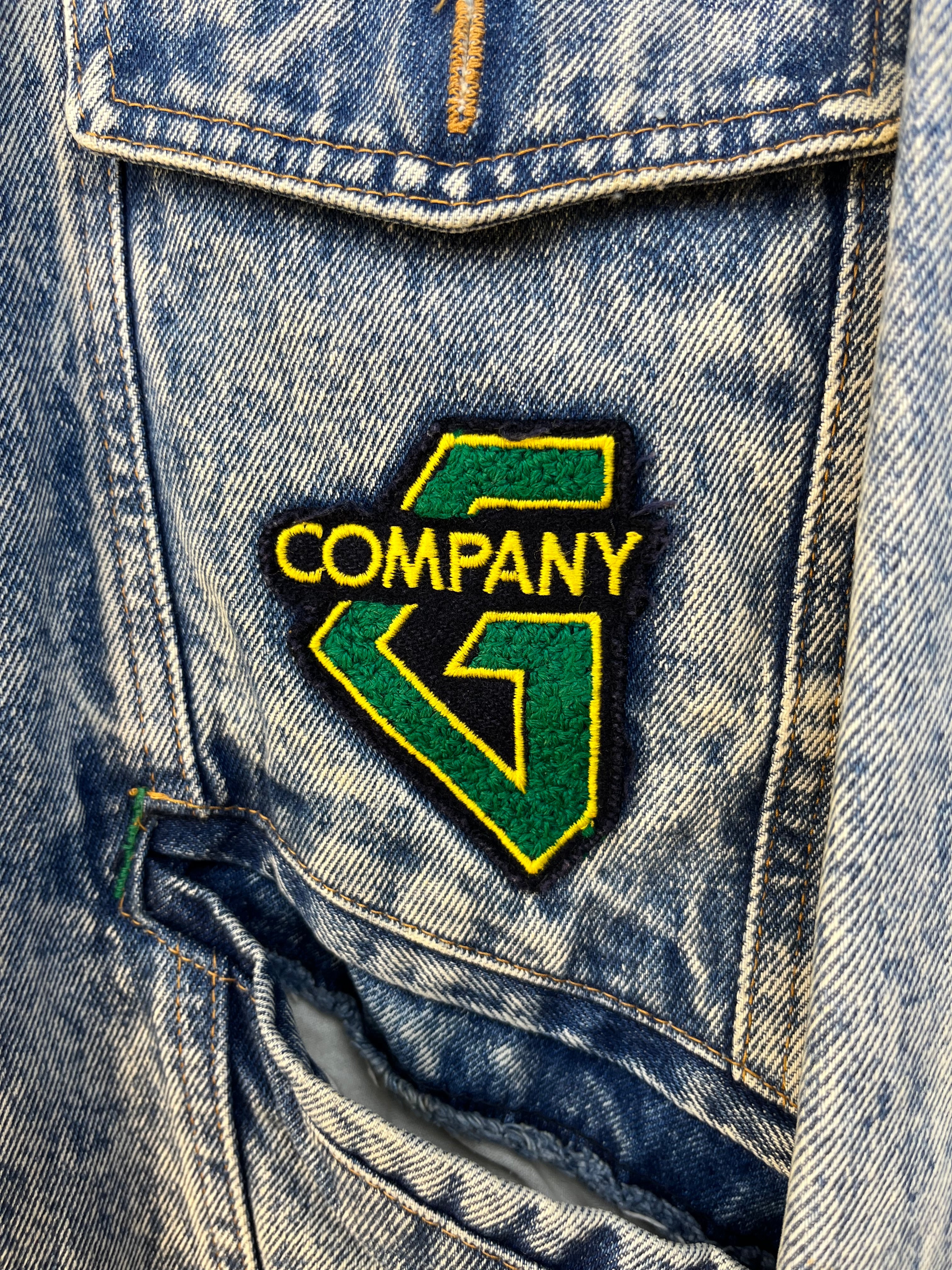 Vintage Acid Wash Denim Jacket Made in Italy