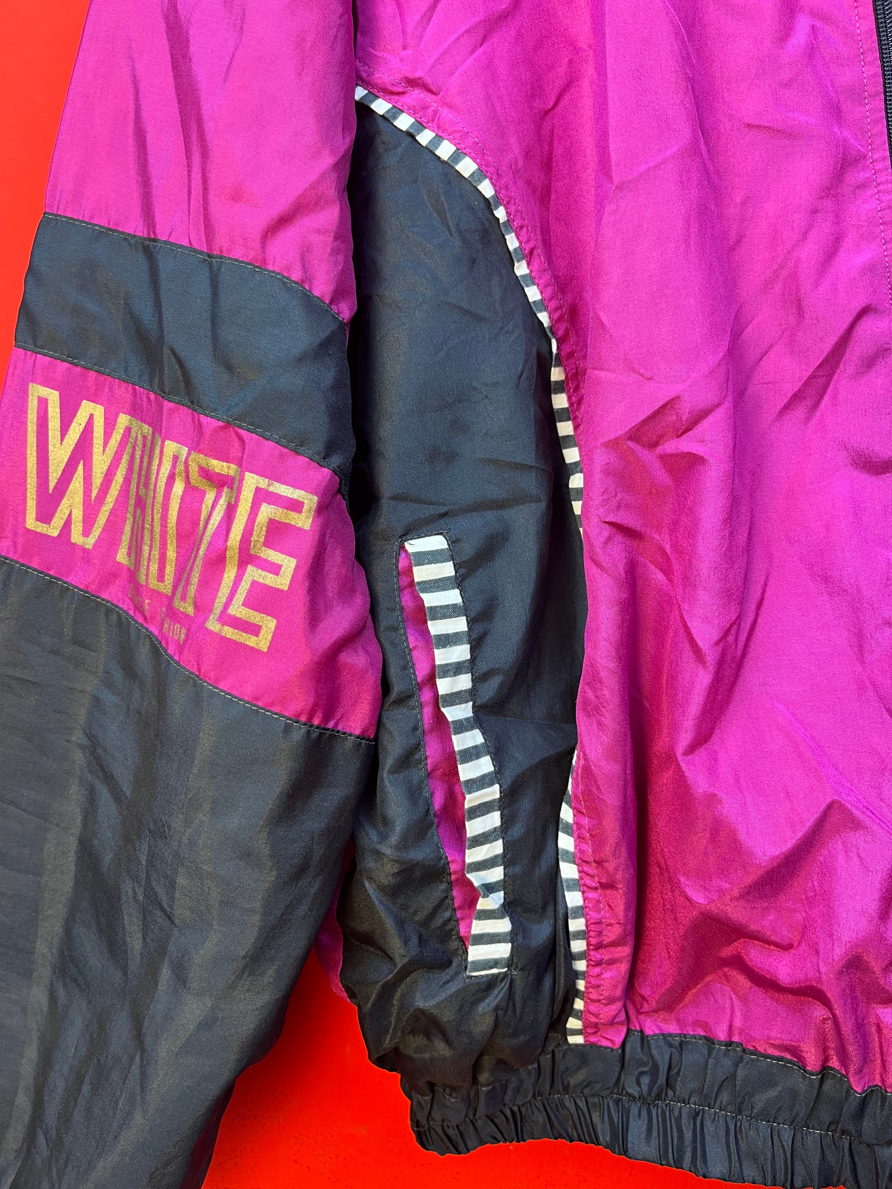 Giacca Vintage Black & White Anni 90 Fucsia Oversize