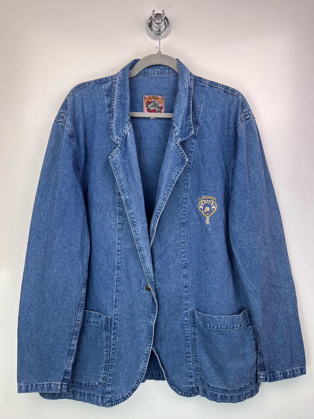 Vintage Denim Blazer Club Marine El Paso