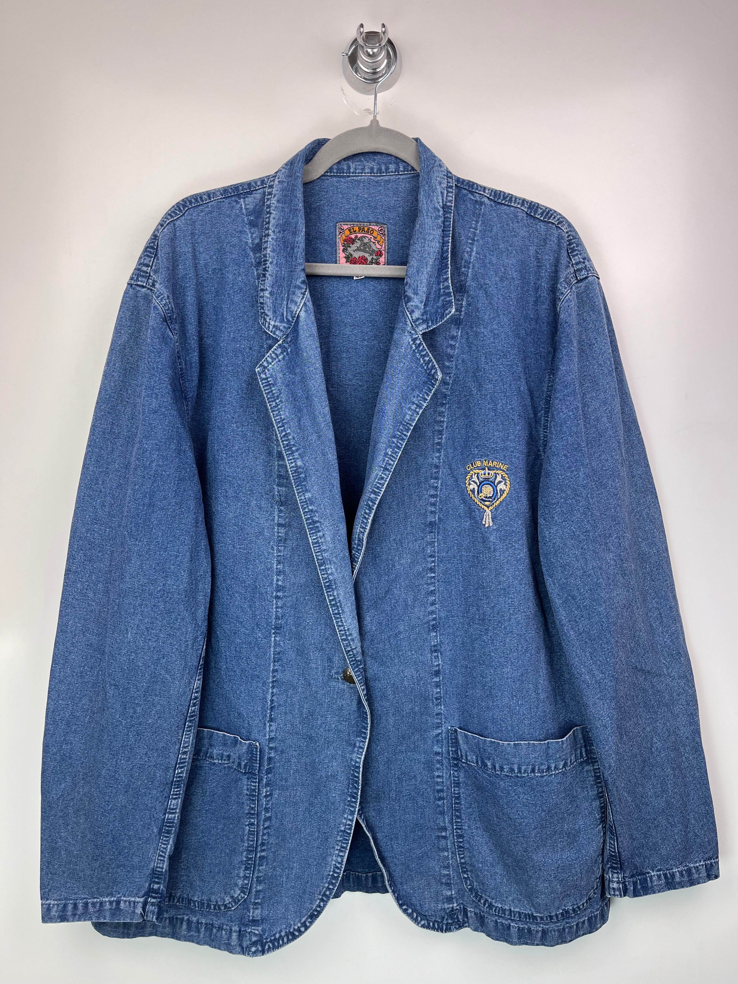 Vintage Denim Blazer Club Marine El Paso