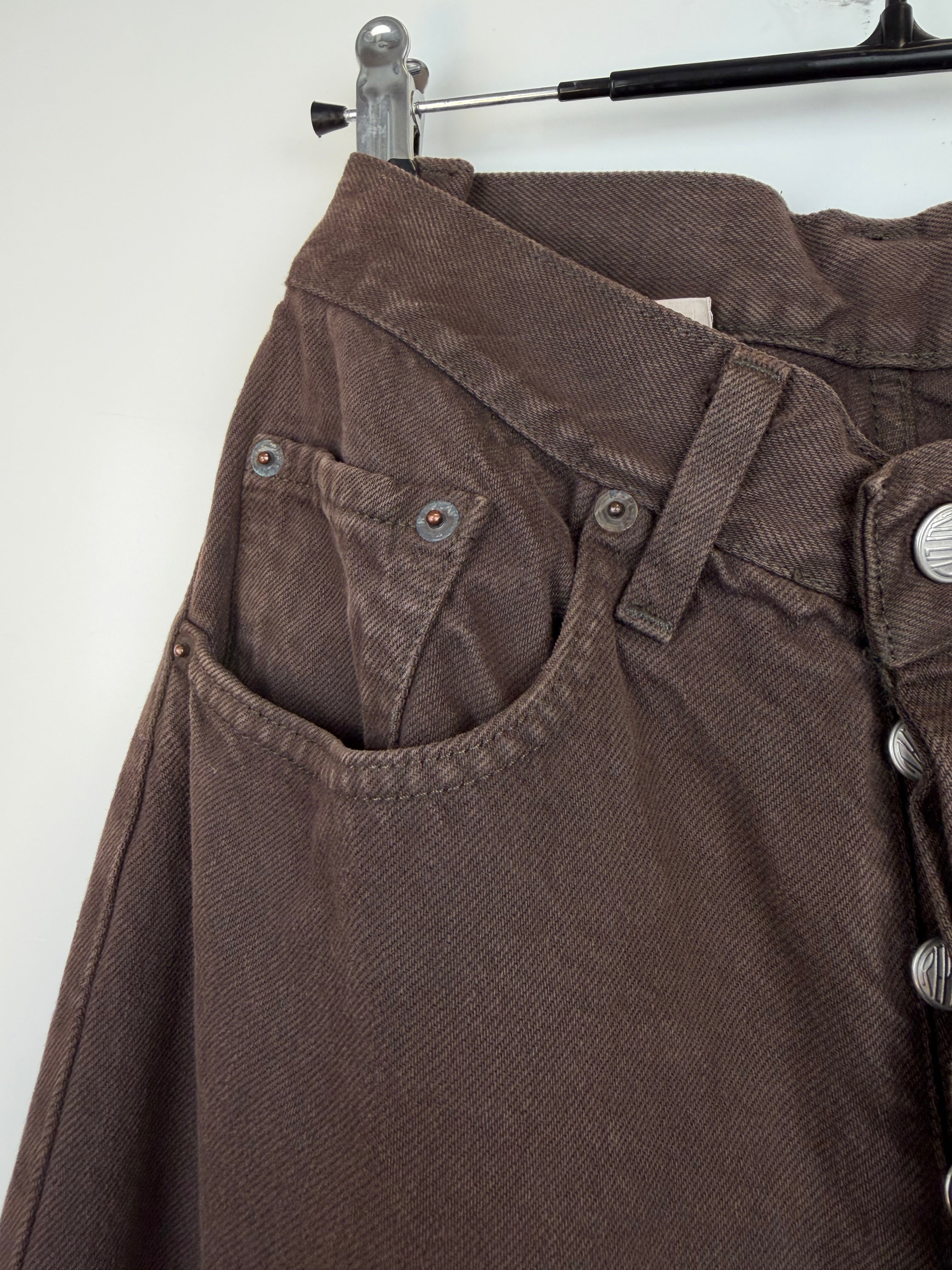 Replay Jeans Vintage Marroni 100% Cotone Regular W32