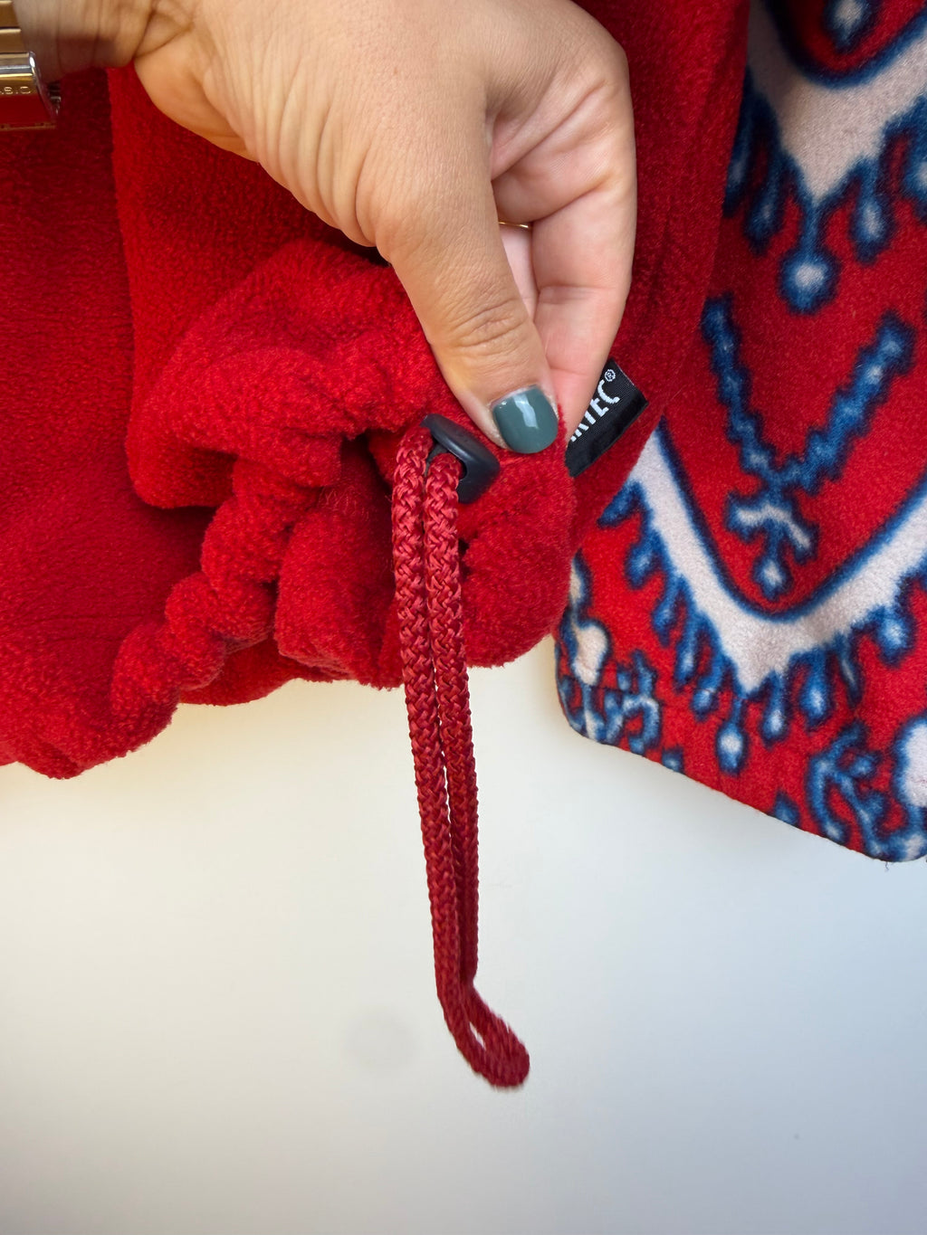 Pile vintage Cape Horn rosso in Polartec – L unisex