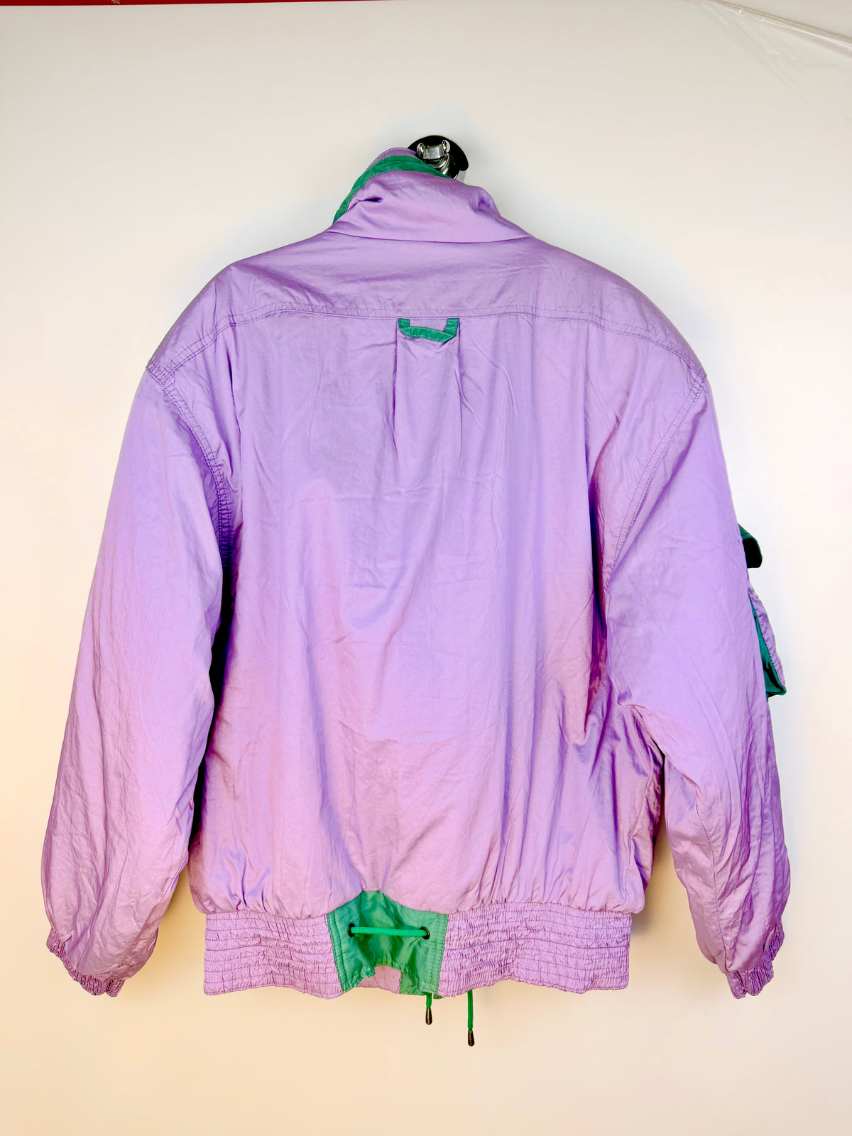 Giacca vintage Biting imbottita lilla e verde