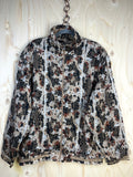 Vintage Silk Blend Jacket 90s Abstract