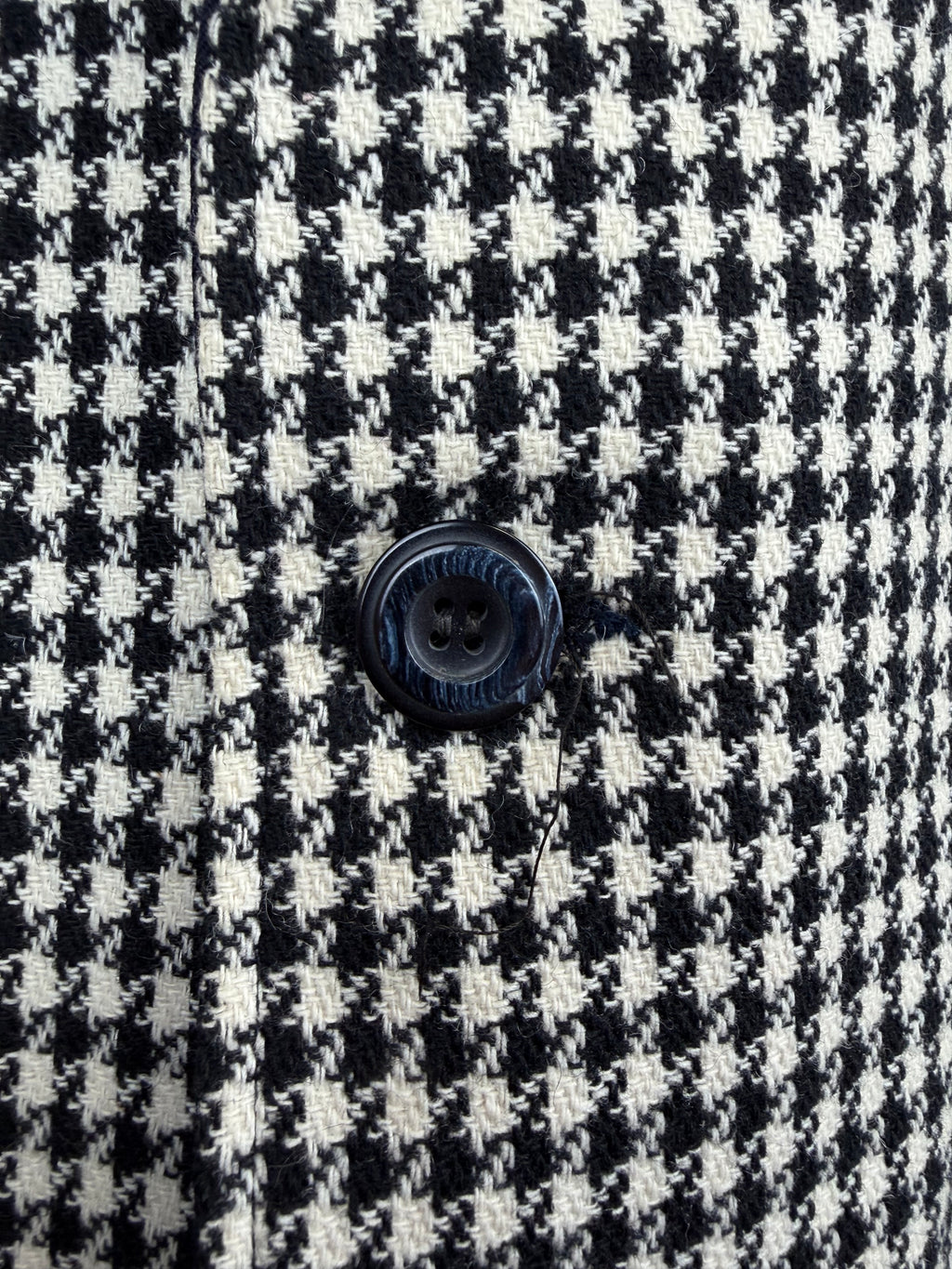 Cappotto vintage double face pied-de-poule e blu navy