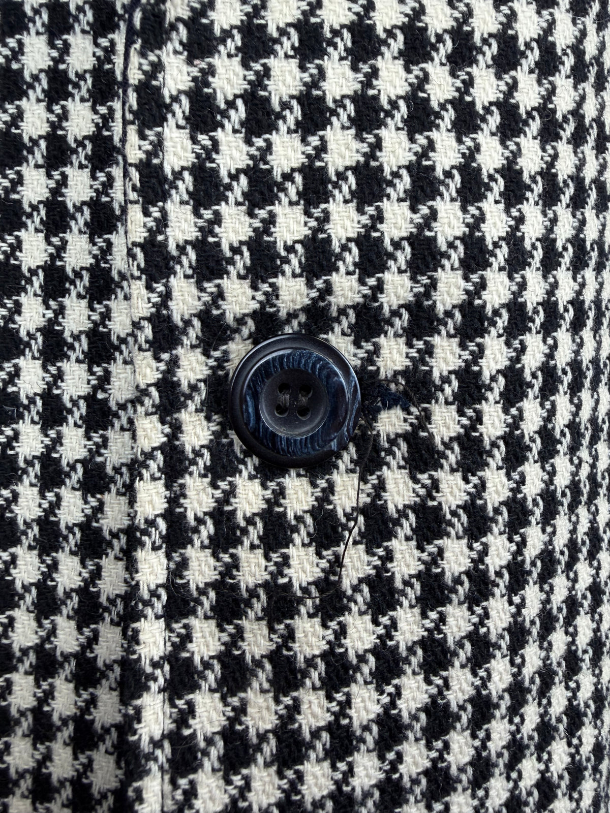 Cappotto vintage double face pied-de-poule e blu navy