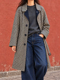Cappotto vintage double face pied-de-poule e blu navy