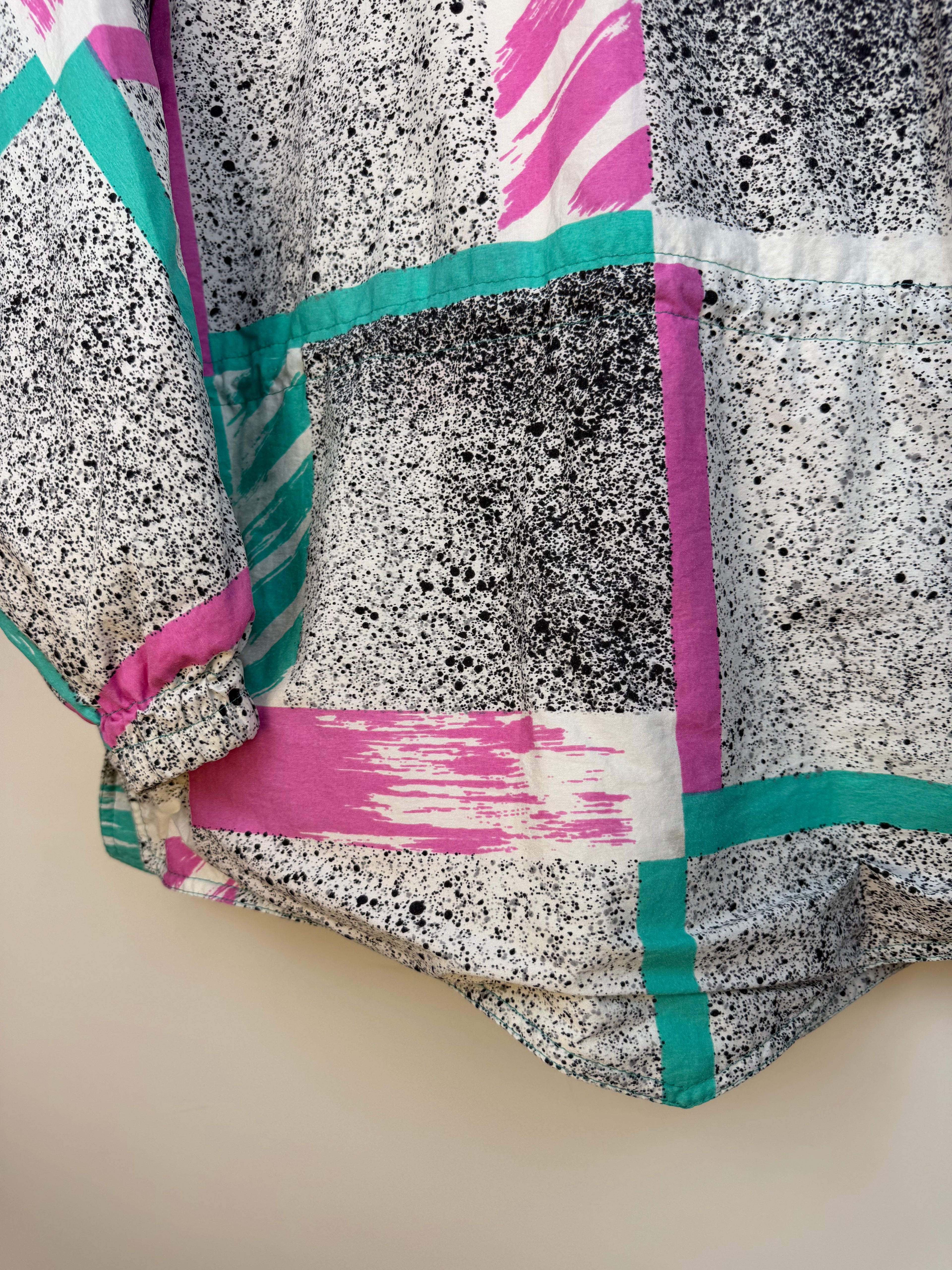 Vintage 80s Memphis Print Windbreaker – Oversized