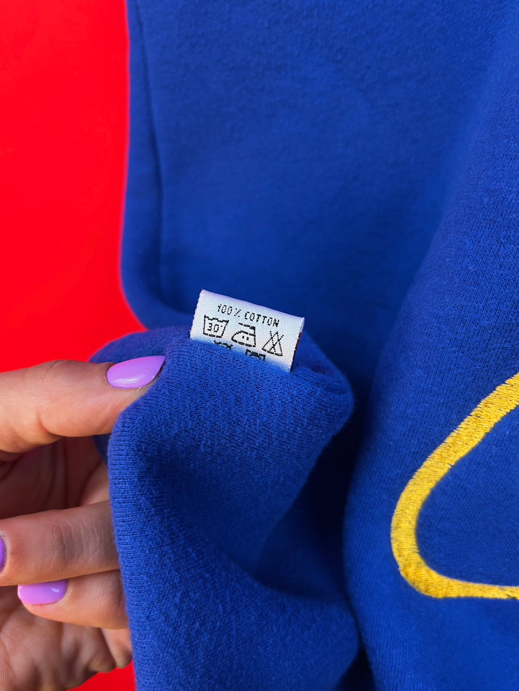Vintage Nike Sleeveless Hoodie Blue/Yellow