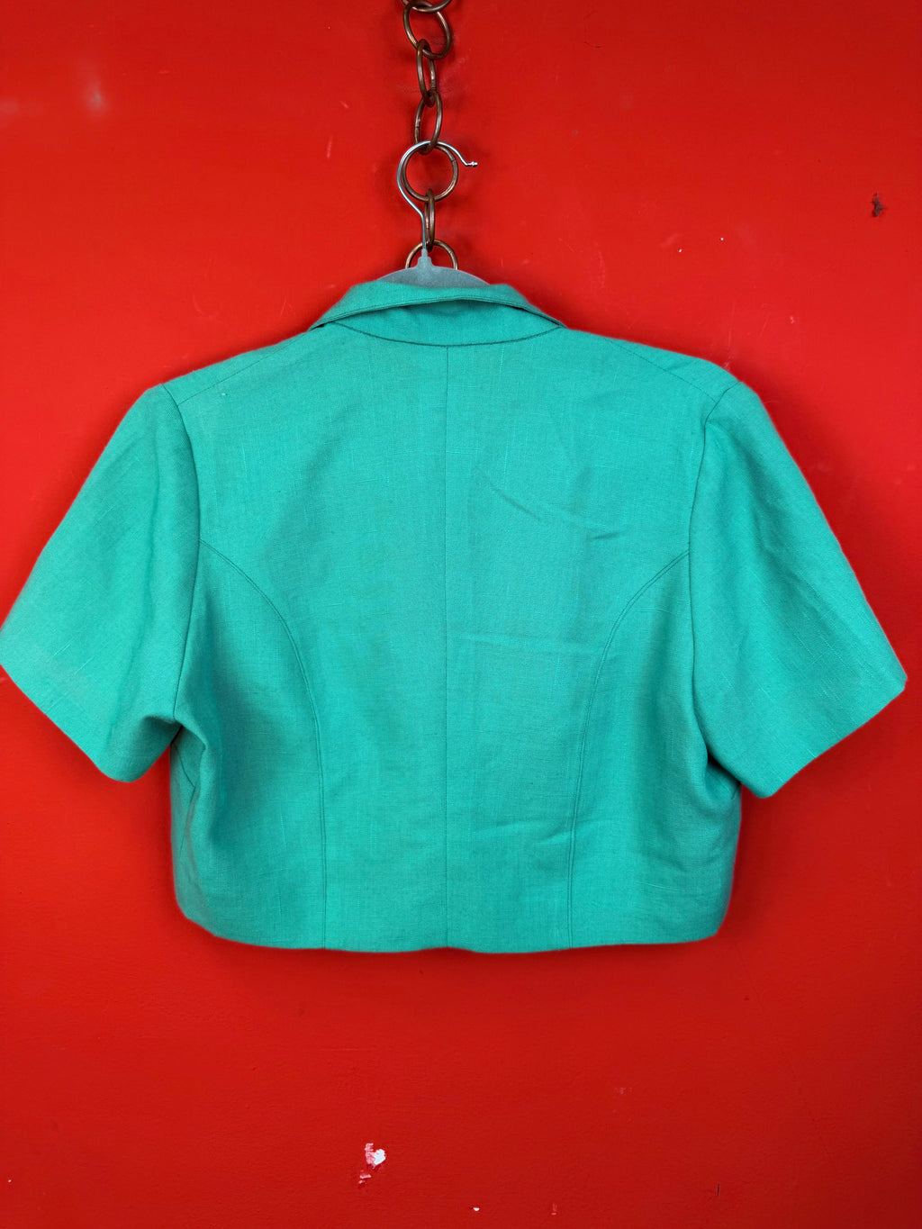 Camicia Vintage Made in Italy Fantasia Astratta Blu