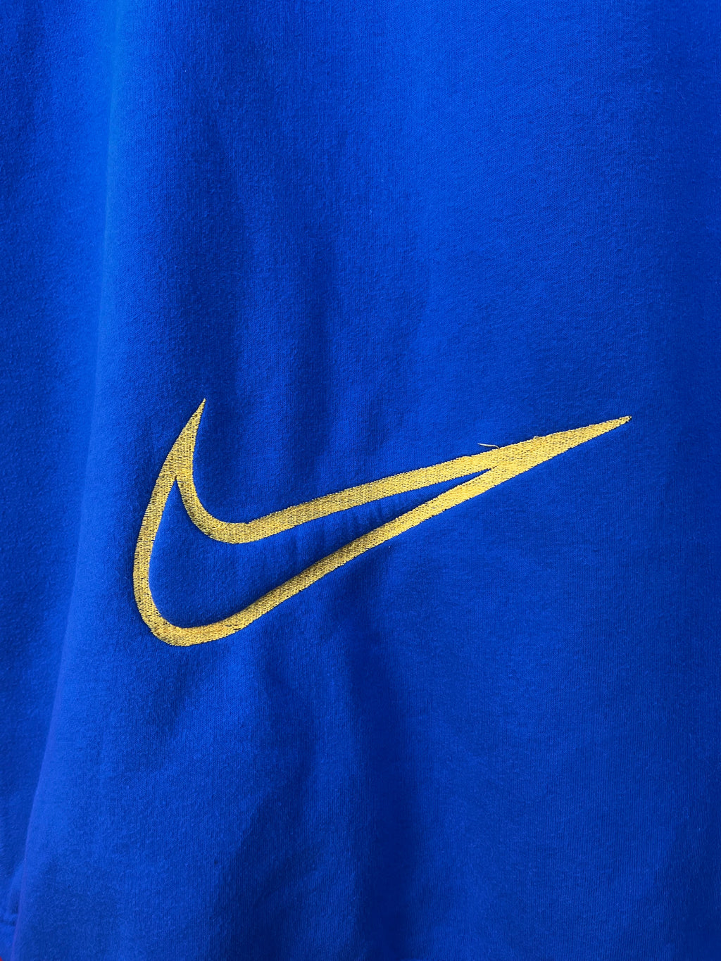 Vintage Nike Sleeveless Hoodie Blue/Yellow