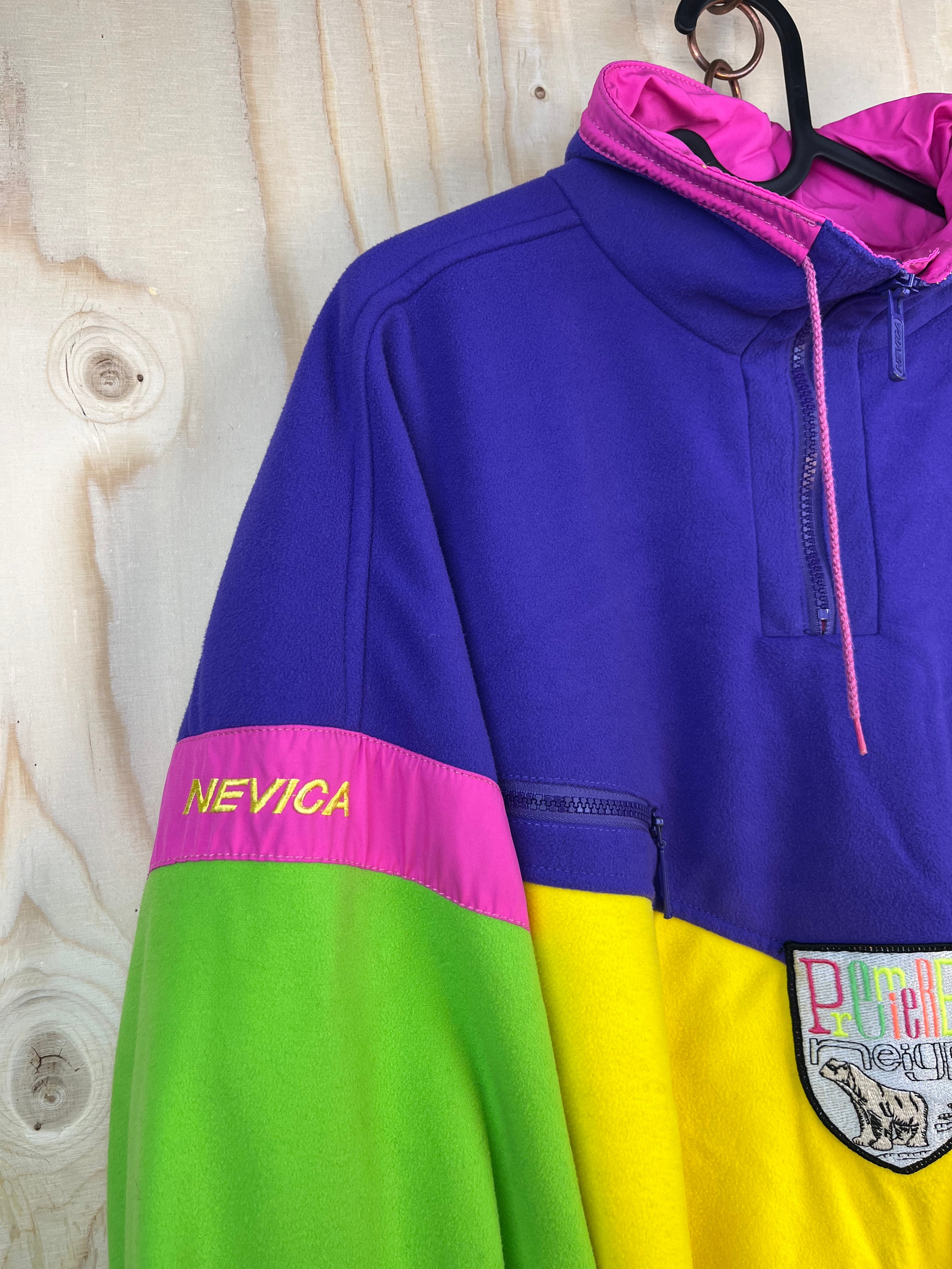 Vintage Nevica Colorblock Ski Anorak 90s Fleece