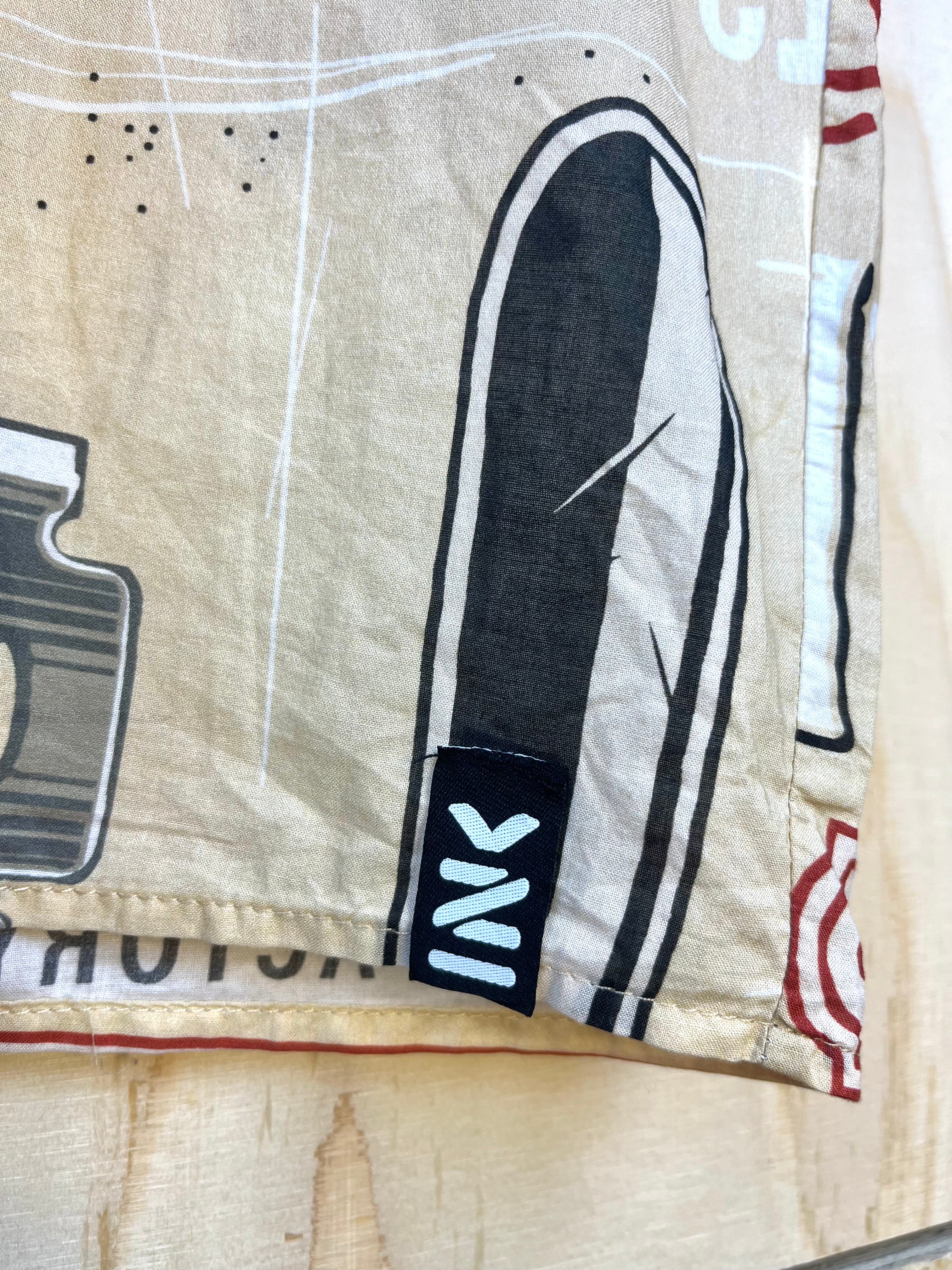 Vintage Graphic Statement Shirt – Made in Italy Cotton Shirt