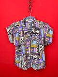Camicia Vintage Made in Italy Fantasia Astratta 90s