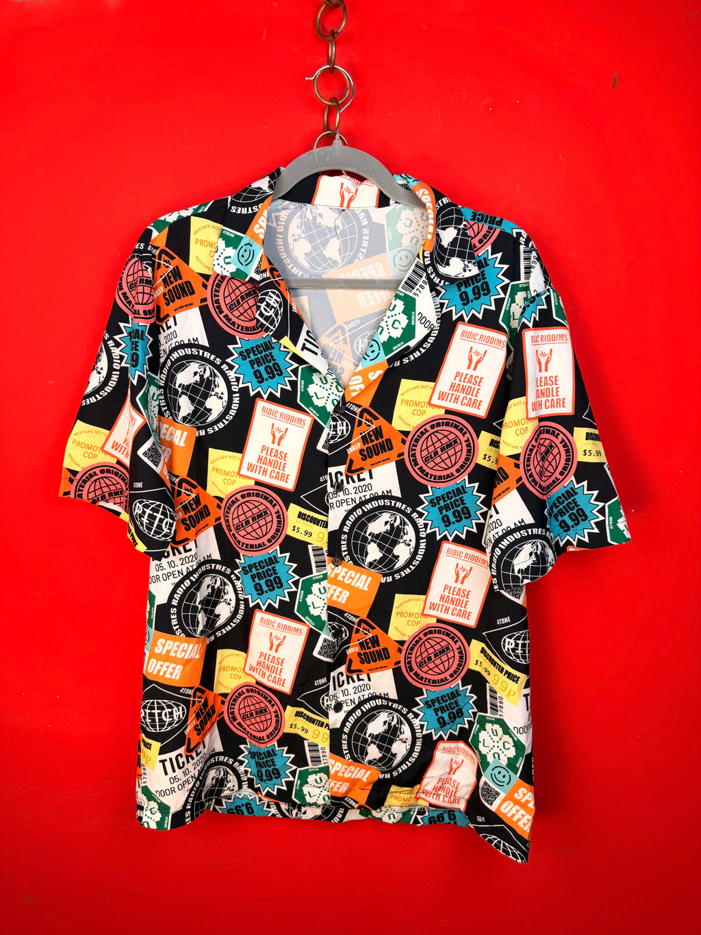 Vintage Graphic Print Shirt Y2K Festival Streetwear M