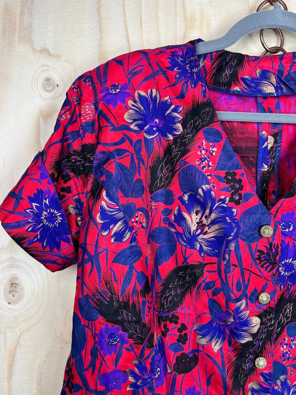 Vintage Floral Statement Blouse