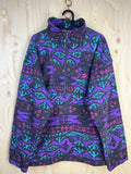 90s Abstract Fleece Quarter Zip Pullover