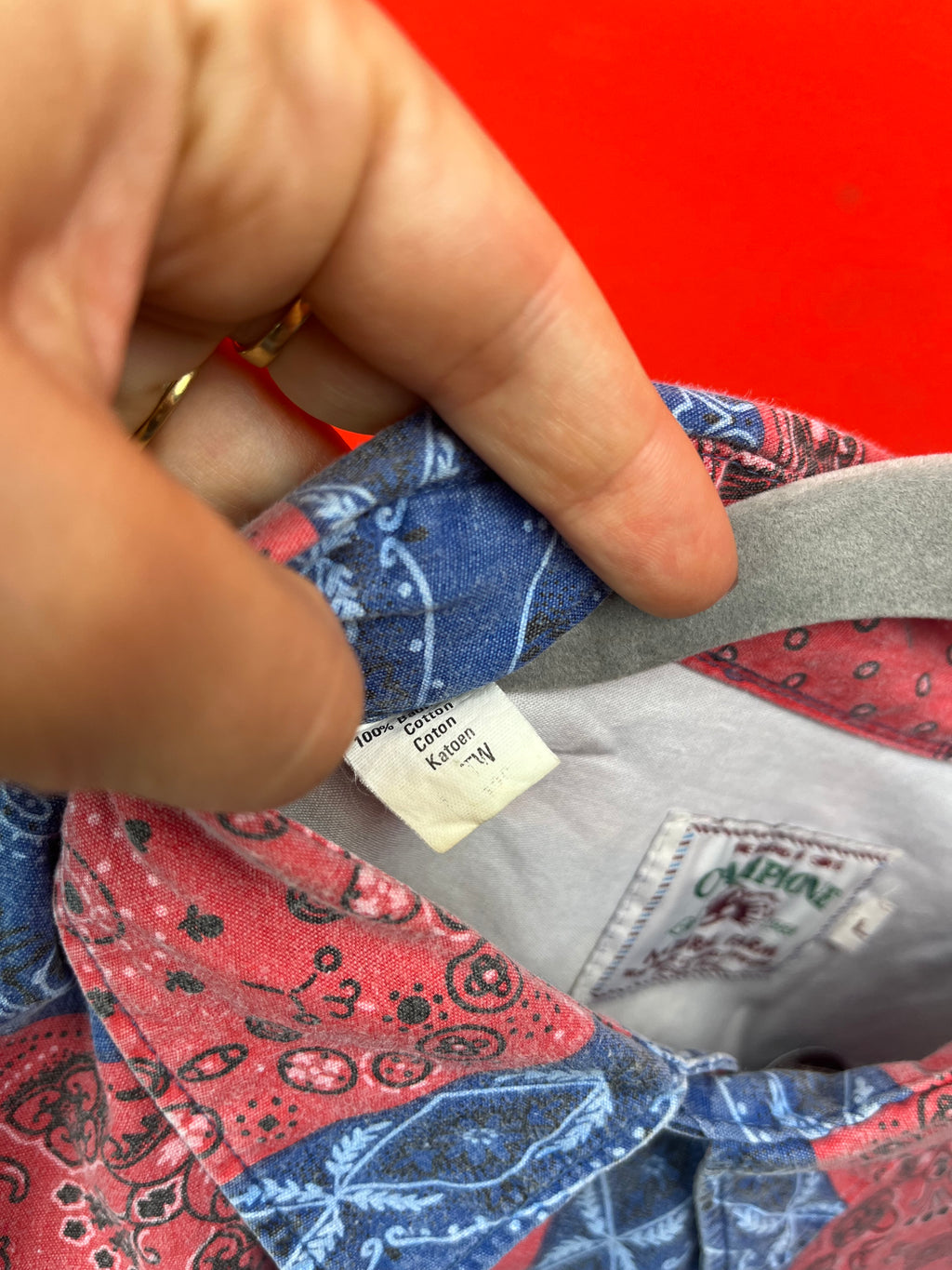 Camicia Vintage Bandana Patchwork Campione
