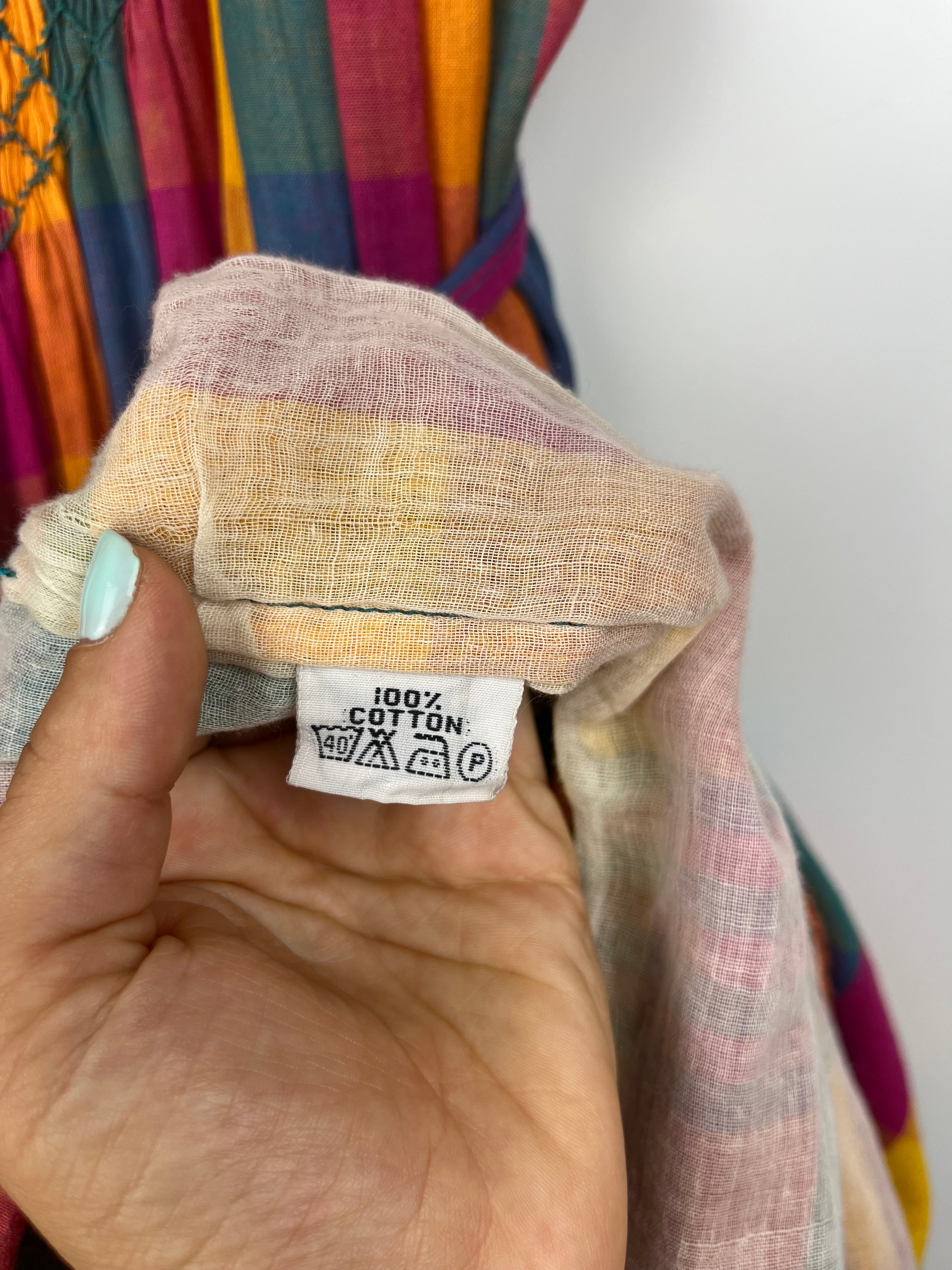 Abito Vintage Made in Italy Multicolor in Cotone