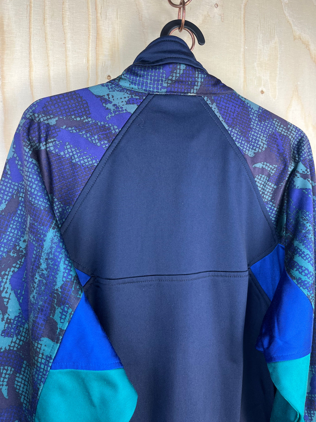 Vintage Fila Track Jacket Pattern 90s Navy Blue Zip-Up