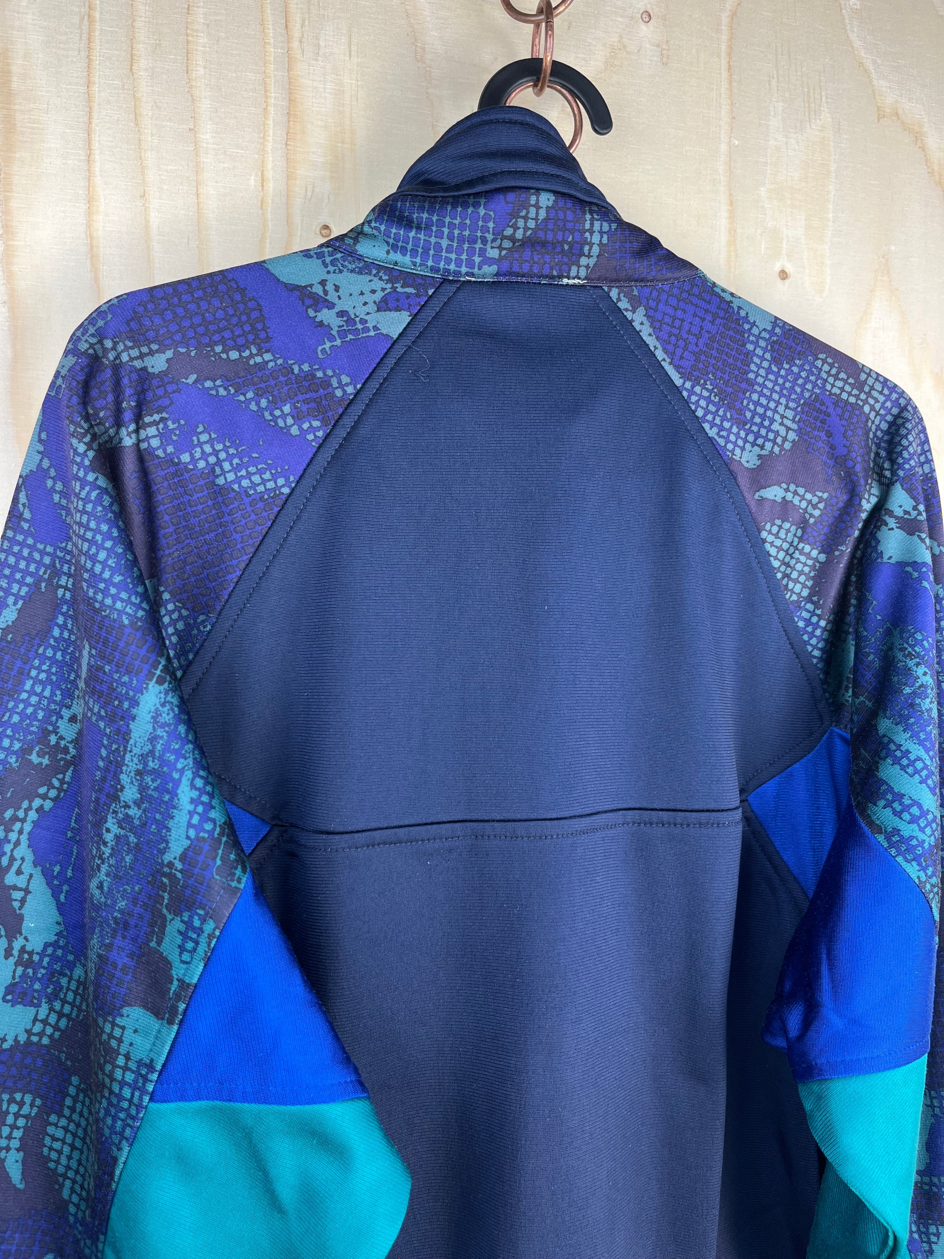 Vintage Fila Track Jacket Pattern 90s Navy Blue Zip-Up