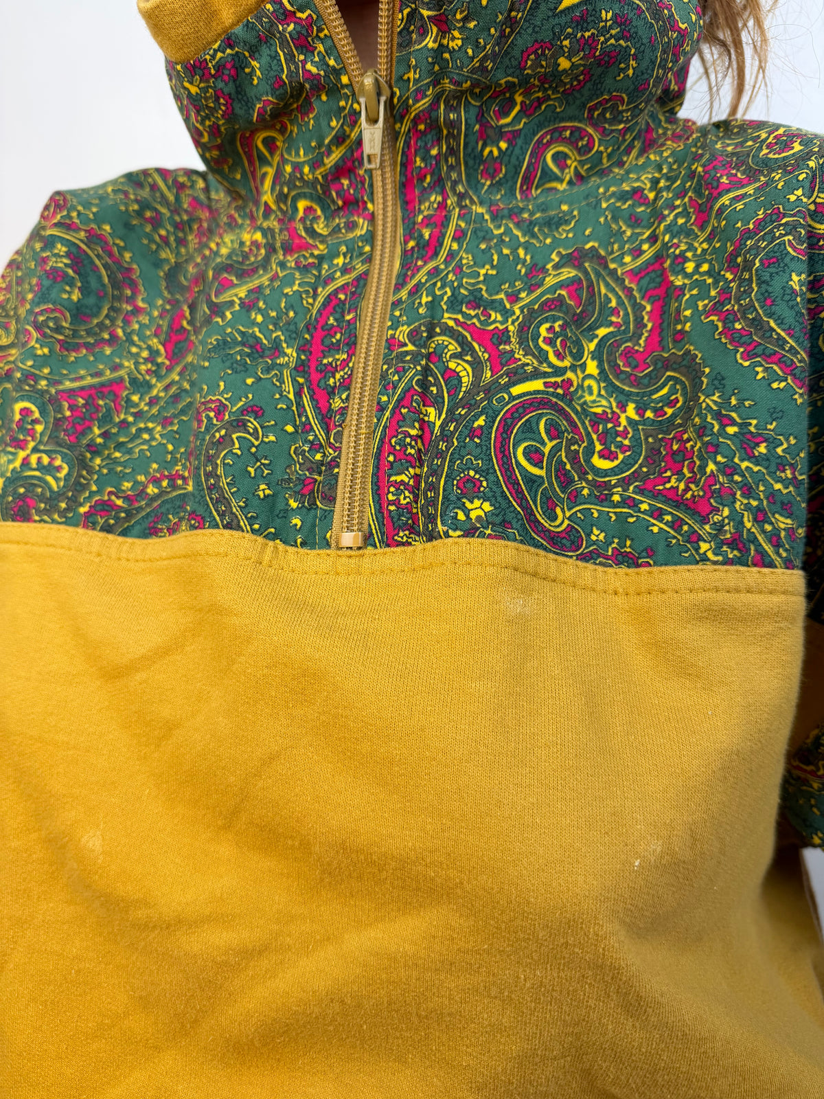 Tuta vintage Trigema paisley senape – taglia L