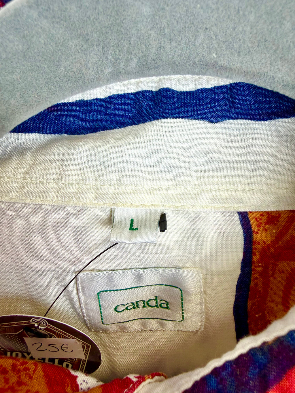 Vintage Canda 100% Viscose Abstract Print Shirt