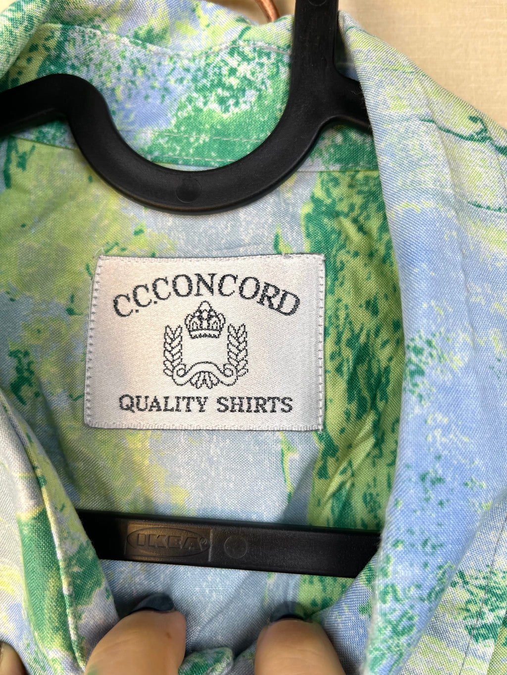Camicia Vintage Astratta in Viscosa 90s