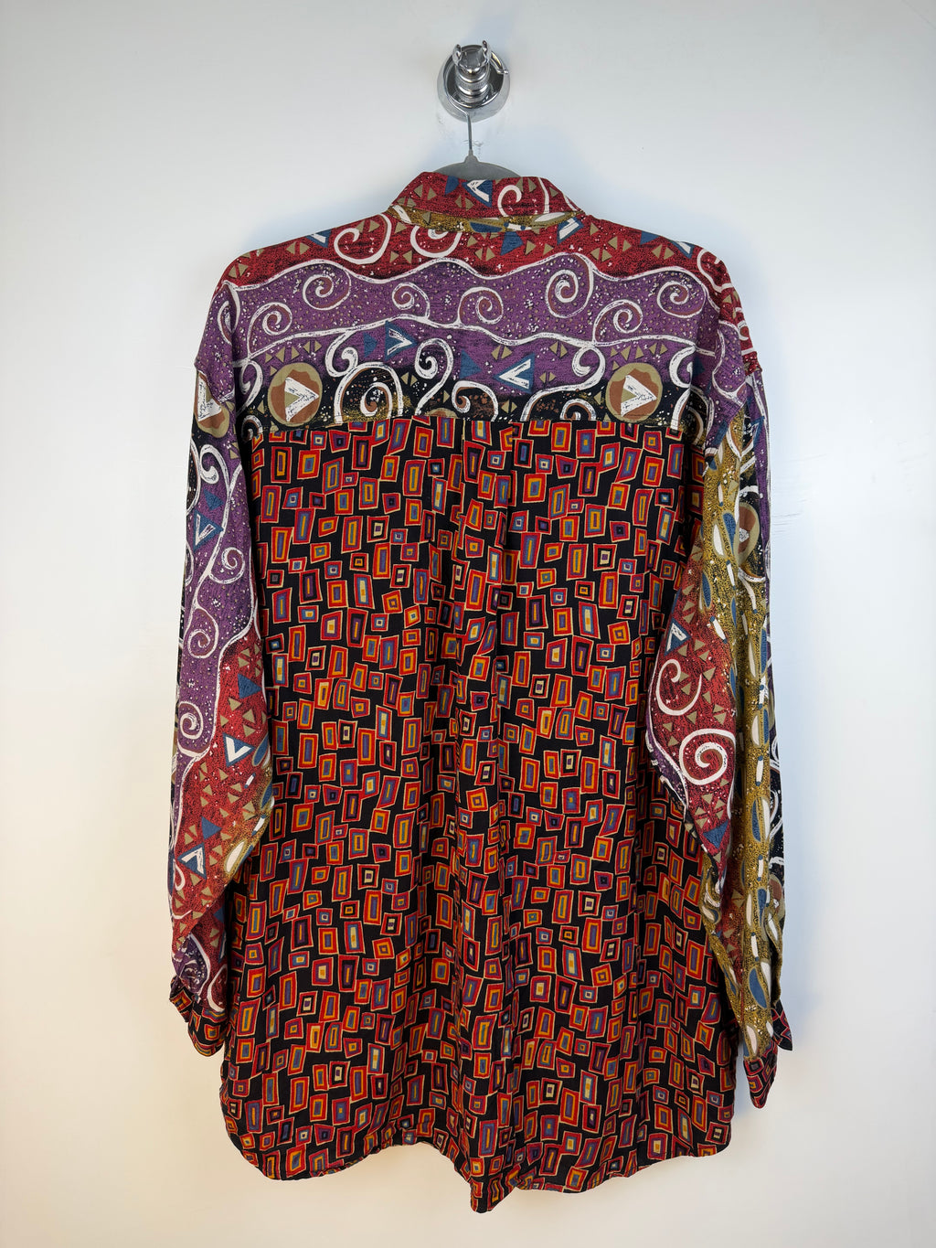 vintage getaway crazy pattern shirt – 90s oversized
