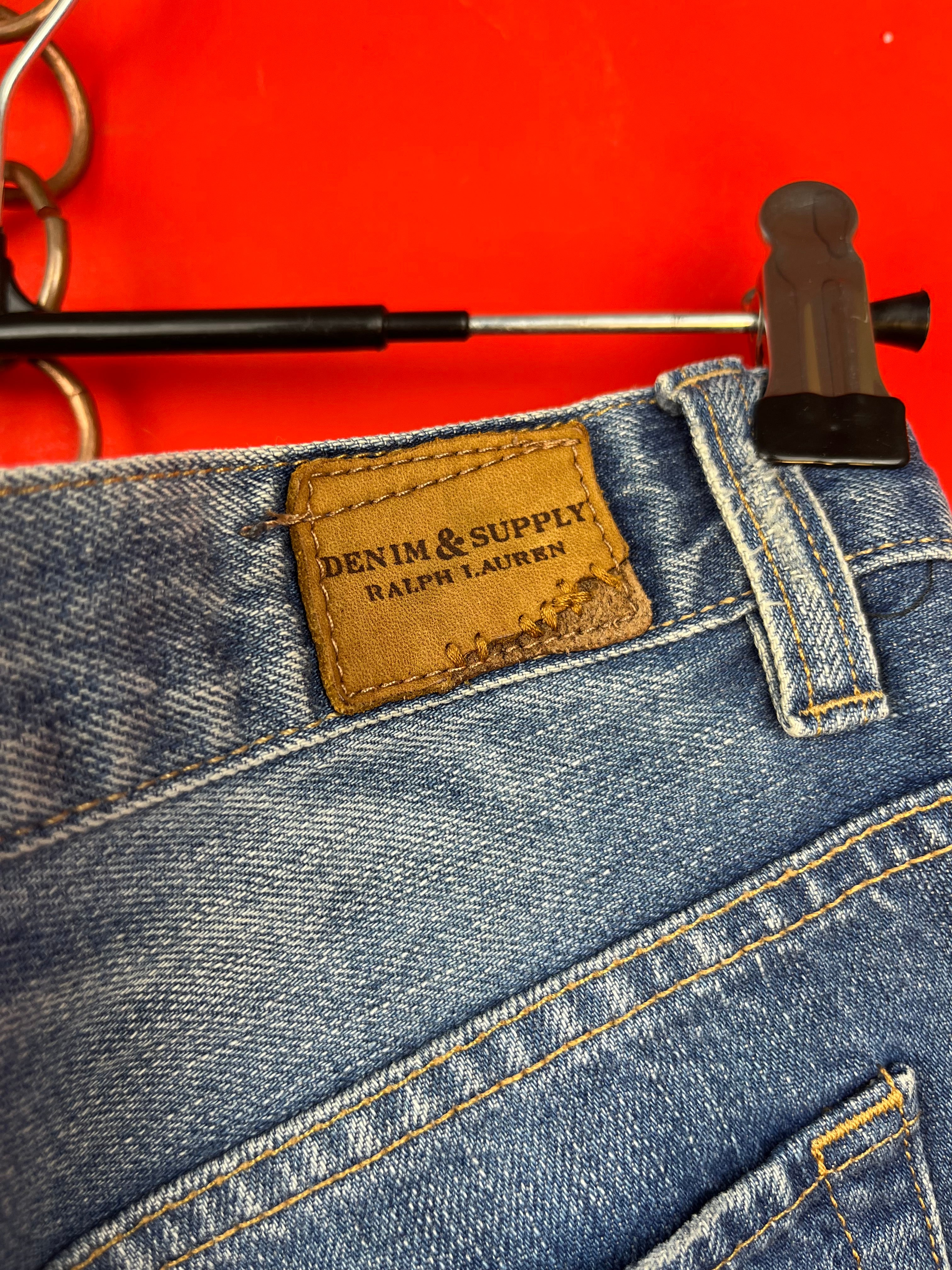 Ralph Lauren Vintage Cut Off USA Flag Denim Shorts